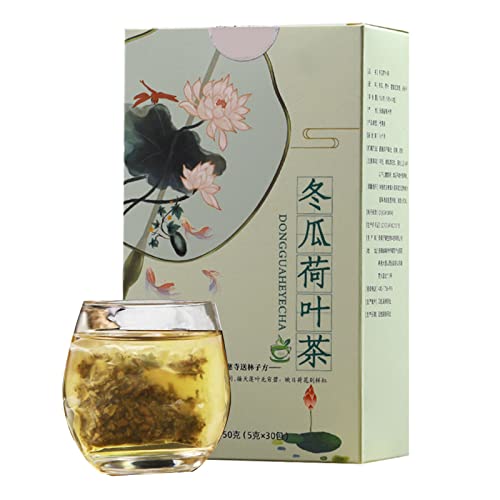 Premium Wax Gourd Lotus Leaf Rose Scented Tea - 150g Winter Melon Herbal Tea with 30 Tea Bags | Natural Detox & Weight Management | Perfect for Home, Office & Relaxation Moments