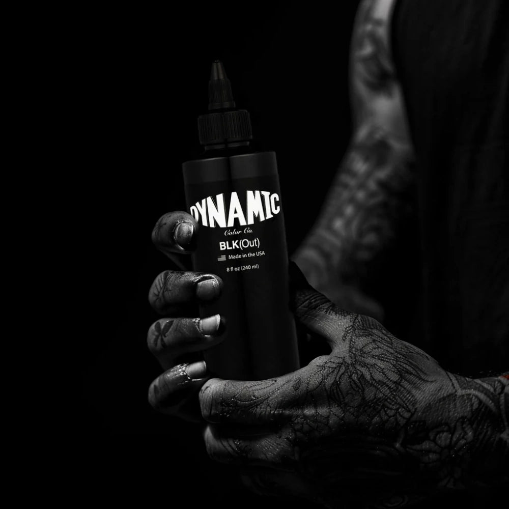 BLKout Professional Dynamic Tattoo Ink - 8oz Bottle for Vibrant, Long-Lasting Tattoos - Ideal for Tattoo Artists & Body Art Professionals