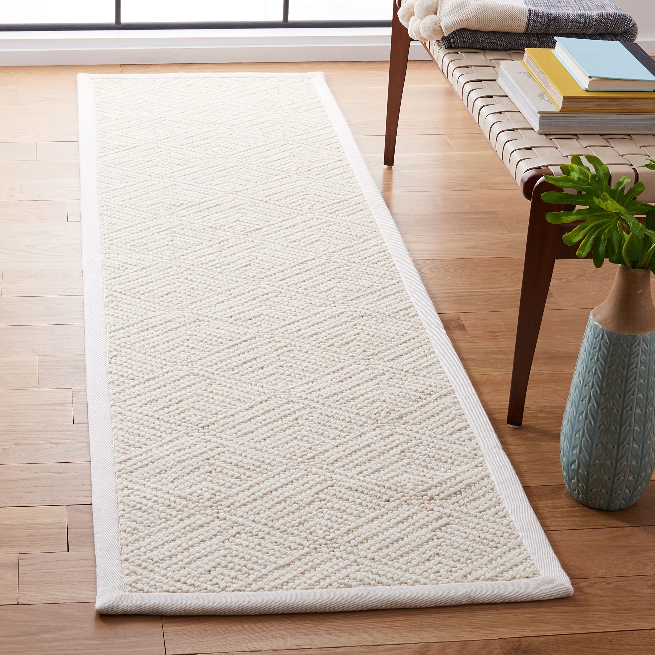 SAFAVIEH Handmade Wool & Jute Natural Fiber Runner Rug - 2'3