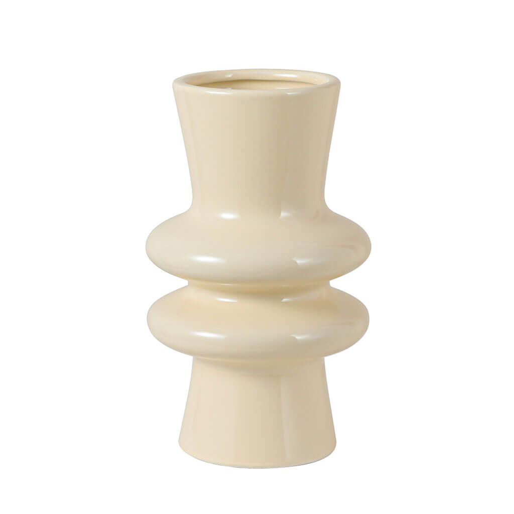Modern French Ceramic Vase - Handcrafted Sculpted Home Decor for Living Room, Dining Table & Wedding Centerpieces