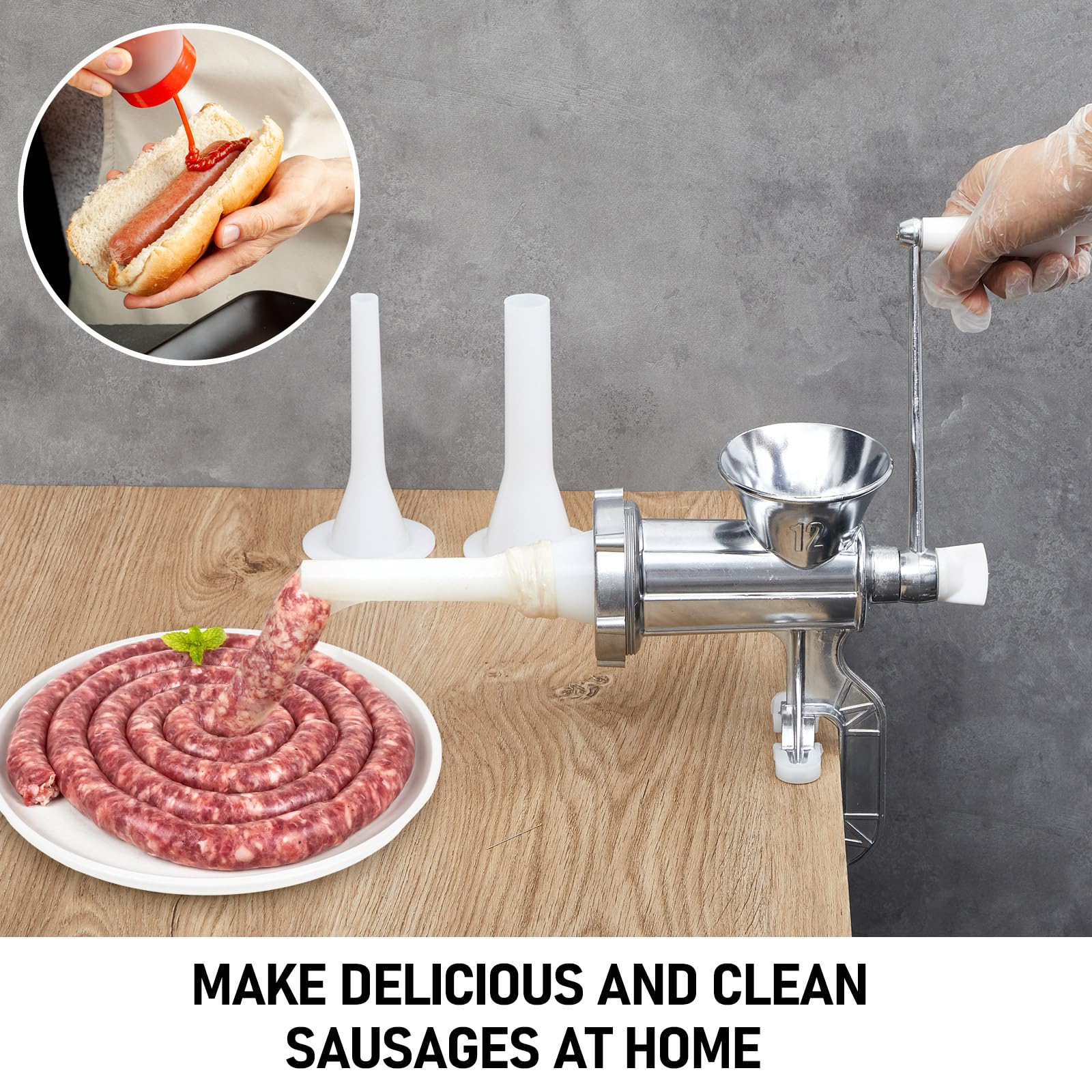 Premium Sausage Stuffer Machine - Heavy Duty Meat Filling Equipment for Homemade Sausages, Burgers & Jerky | Perfect for Home Kitchens, Butcher Shops & BBQ Parties