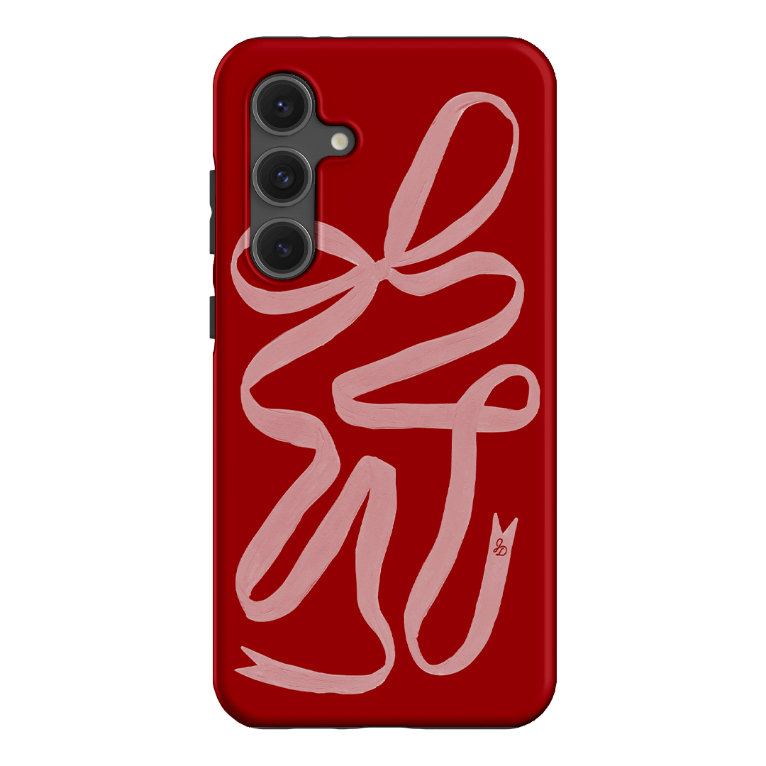 Cupid's Bow Ribbon Phone Case for iPhone & Samsung - Elegant Valentine's Day Gift for Her, Romantic Couple Accessory | Perfect for Dating, Anniversaries & Special Occasions