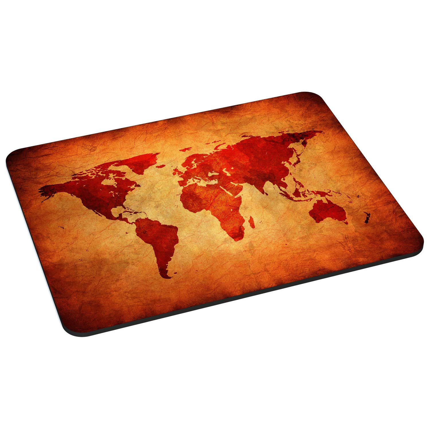 Premium Brown World Map Design Mouse Pad - Non-Slip Rubber Base, Large Gaming & Office Desk Mat - Perfect for Work, Gaming & Home Office Setup