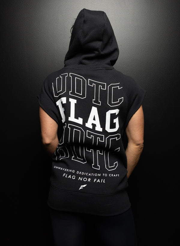UDTC Sleeveless Sweatshirt for Women - Soft & Comfortable Black Workout Top for Gym, Running & Yoga | Breathable & Lightweight Athletic Wear