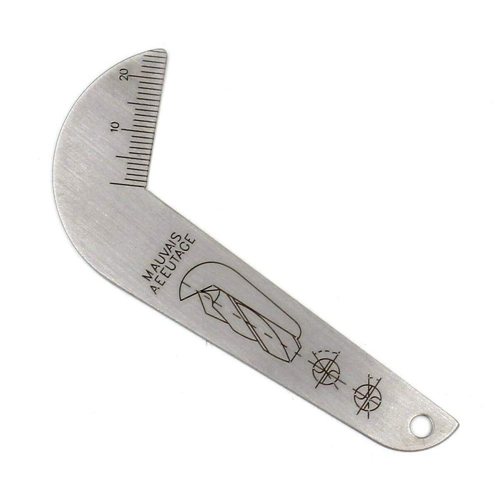 118 Degree Drill Bit Angle Gauge - Precision Stainless Steel Drill Bit Sharpening Tool & Grinding Protractor for Woodworking, Metalworking & DIY Projects