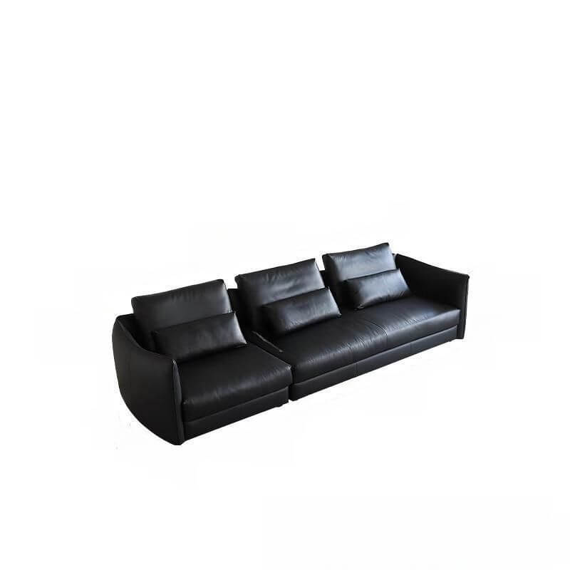 Premium Ink Standard Sofa with Armrest & Hidden Support - Modern Living Room Furniture for Home & Office Comfort