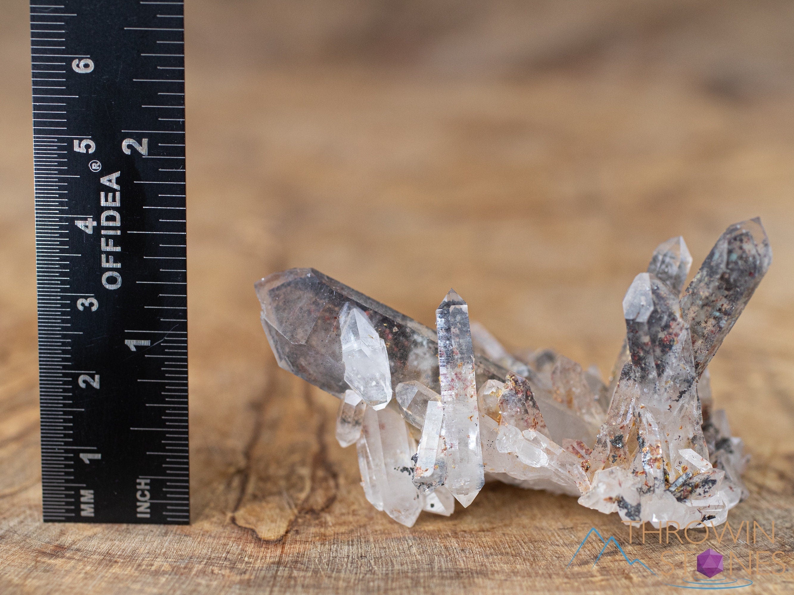 Natural MESSINA QUARTZ Raw Crystal Cluster with Specular HEMATITE - Healing Stones for Home Decor, Spiritual Gifts, Housewarming Present | Perfect for Meditation, Energy Cleansing & Office Desk Decor