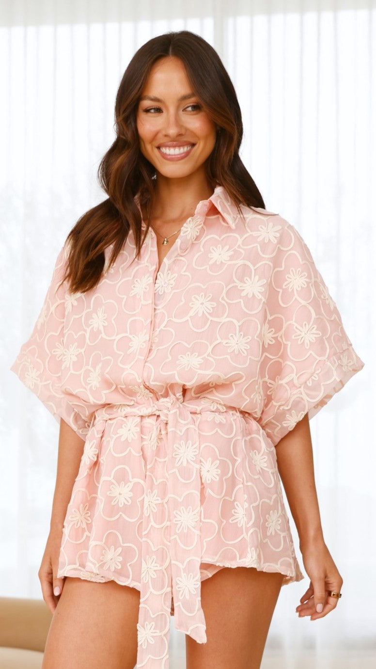 Bailin Women's Jumpsuit Romper - Soft Blush Pink for Casual Outings, Summer Dresses & Beach Vacations