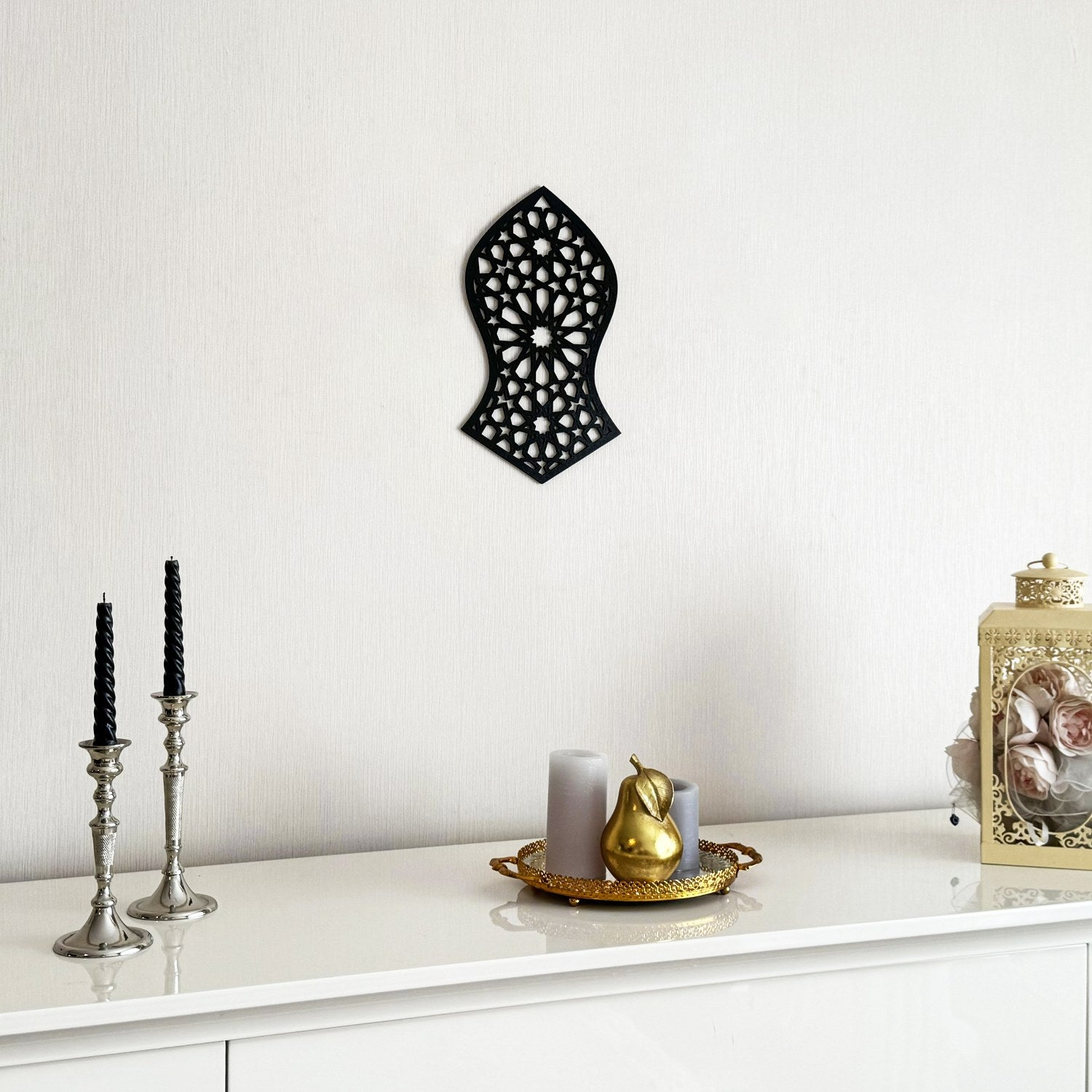 Beautiful Nalayn Wooden Acrylic Islamic Wall Art Decor - Handcrafted Arabic Calligraphy Home Decoration for Living Room, Bedroom & Mosque