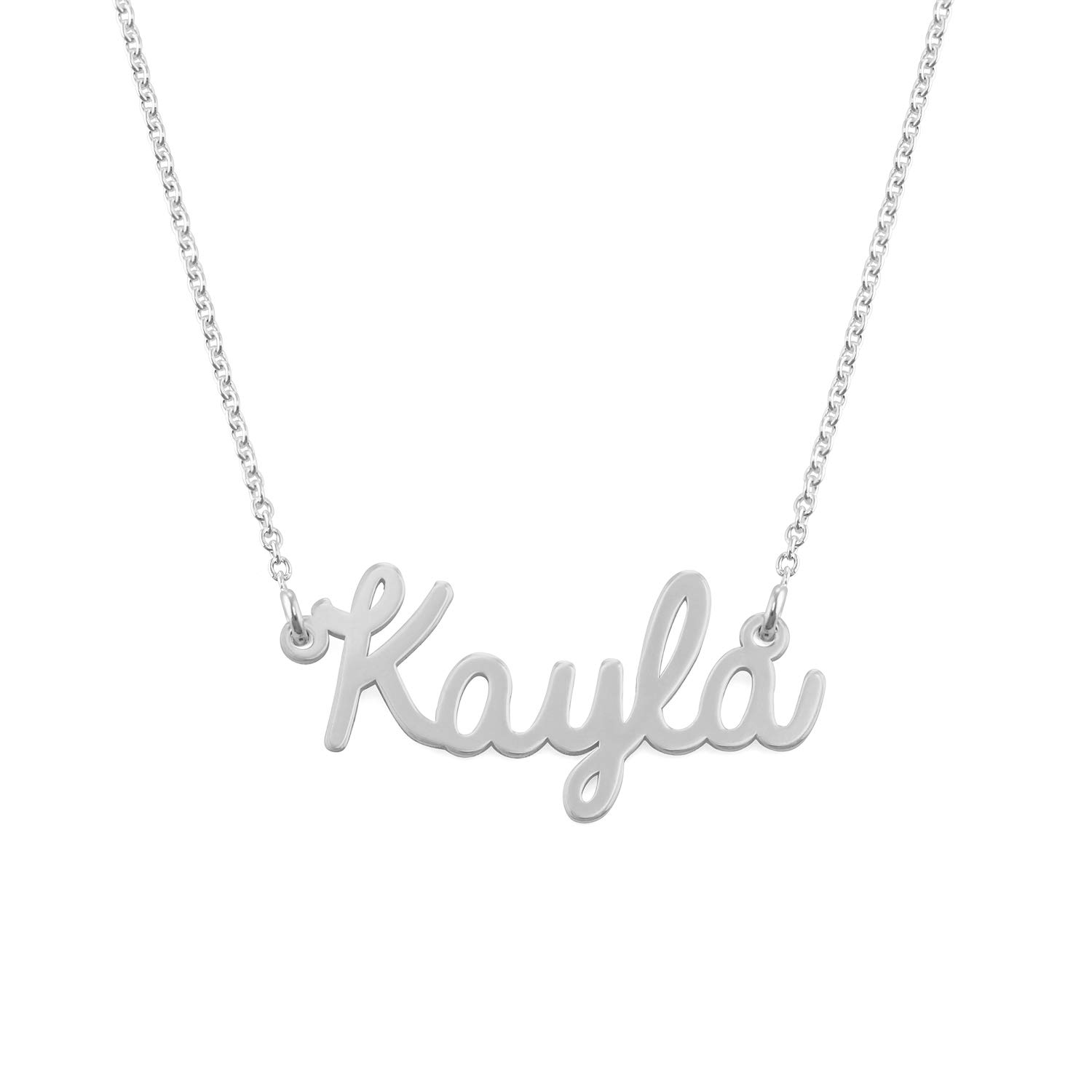 Personalized Cursive Name Necklace in Sterling Silver - Custom Engraved Jewelry for Women - Unique Gift for Her - Birthday, Anniversary & Valentine's Day Present - Perfect for Everyday Wear & Special Occasions
