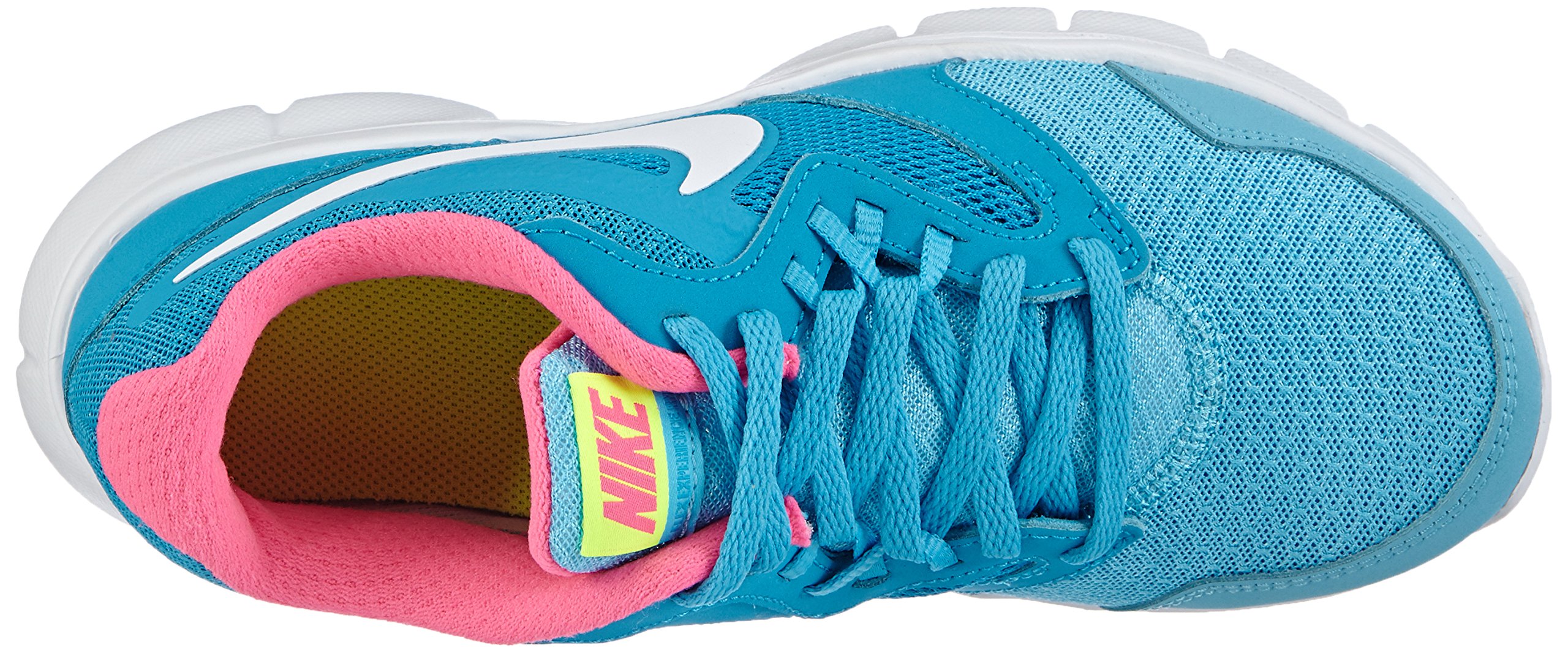 Nike Girl's Flex Experience 3 Running Shoes - Lightweight Athletic Sneakers for Kids, Breathable Mesh & Rubber Sole, Clearwater Blue/Pink - Perfect for School, Sports & Daily Activities