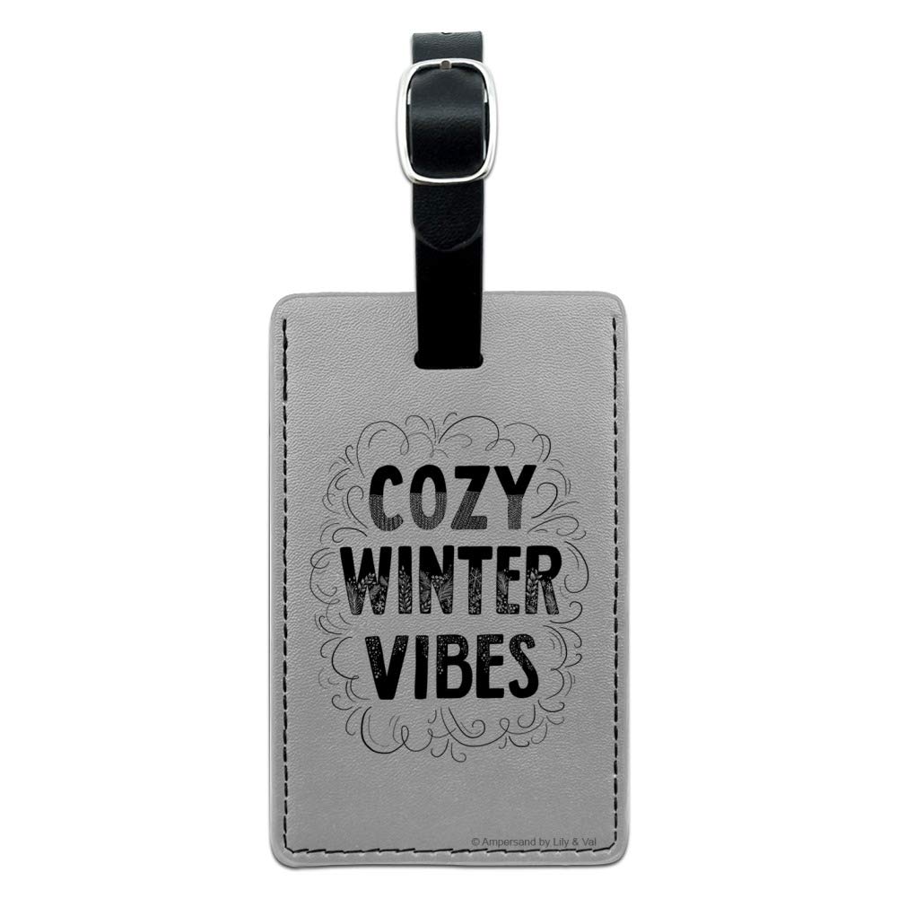 Durable Rectangle Leather Luggage Tag for Suitcases & Carry-Ons - Personalized ID Card Holder - Perfect for Travel, Business Trips & Vacation Identification