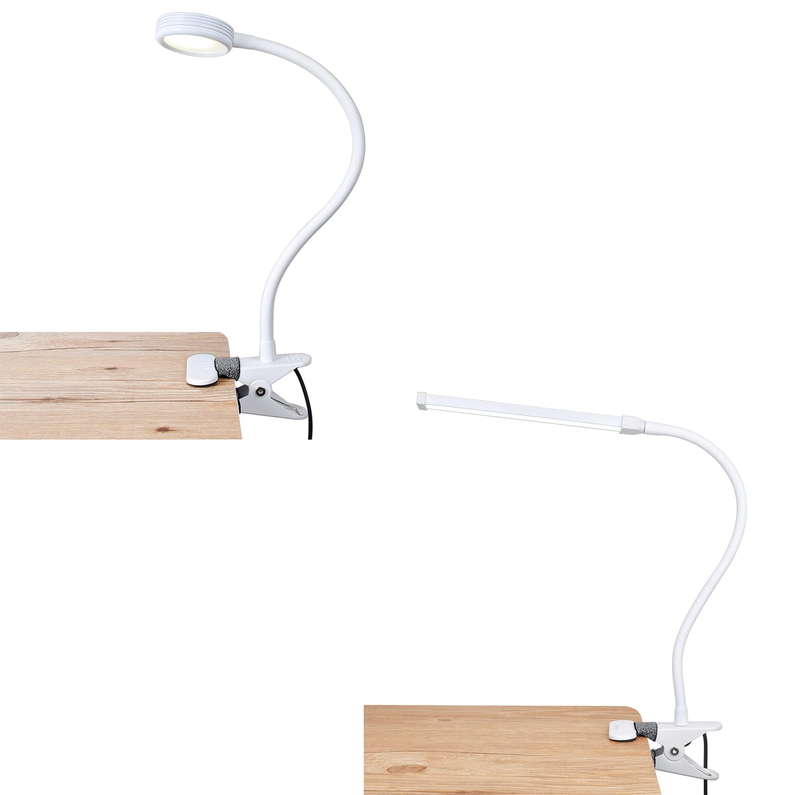 LEPOWER 5W LED Clip On Reading Light with Adjustable Gooseneck - Perfect for Books, Pianos, Office & Nightstand Use