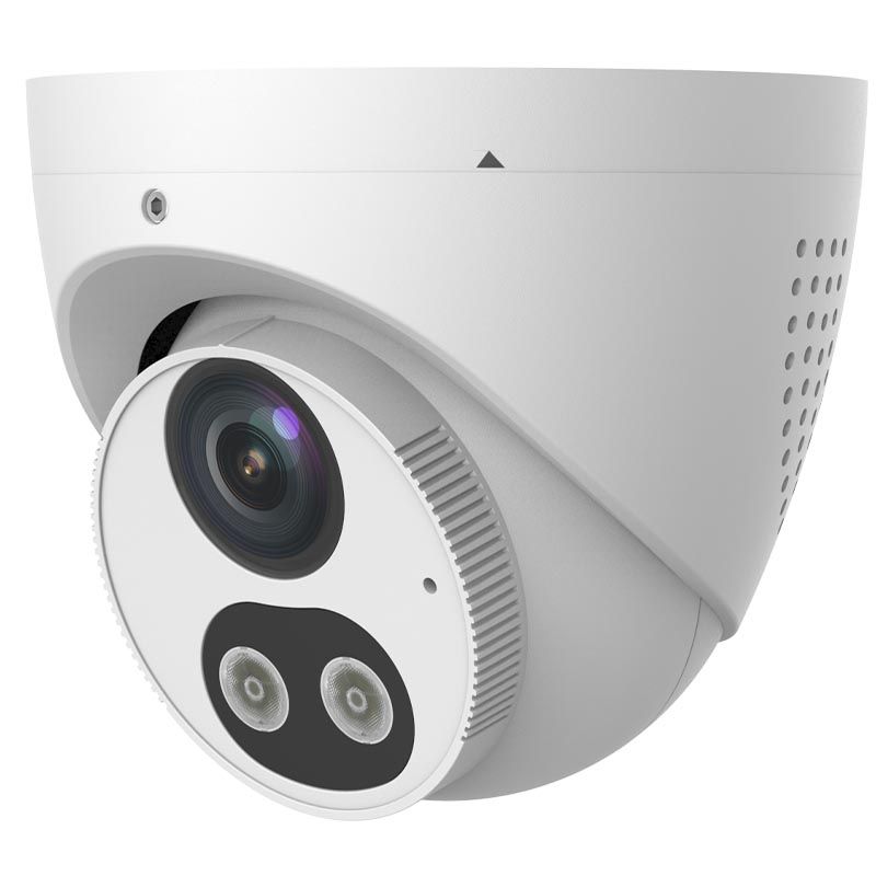 Alibi Vigilant Performance Series 4MP Starlight SmartSense IP Fixed Turret Security Camera with White Light Strobe & Audible Alarm - Outdoor Home Surveillance, Business Protection & Nighttime Monitoring