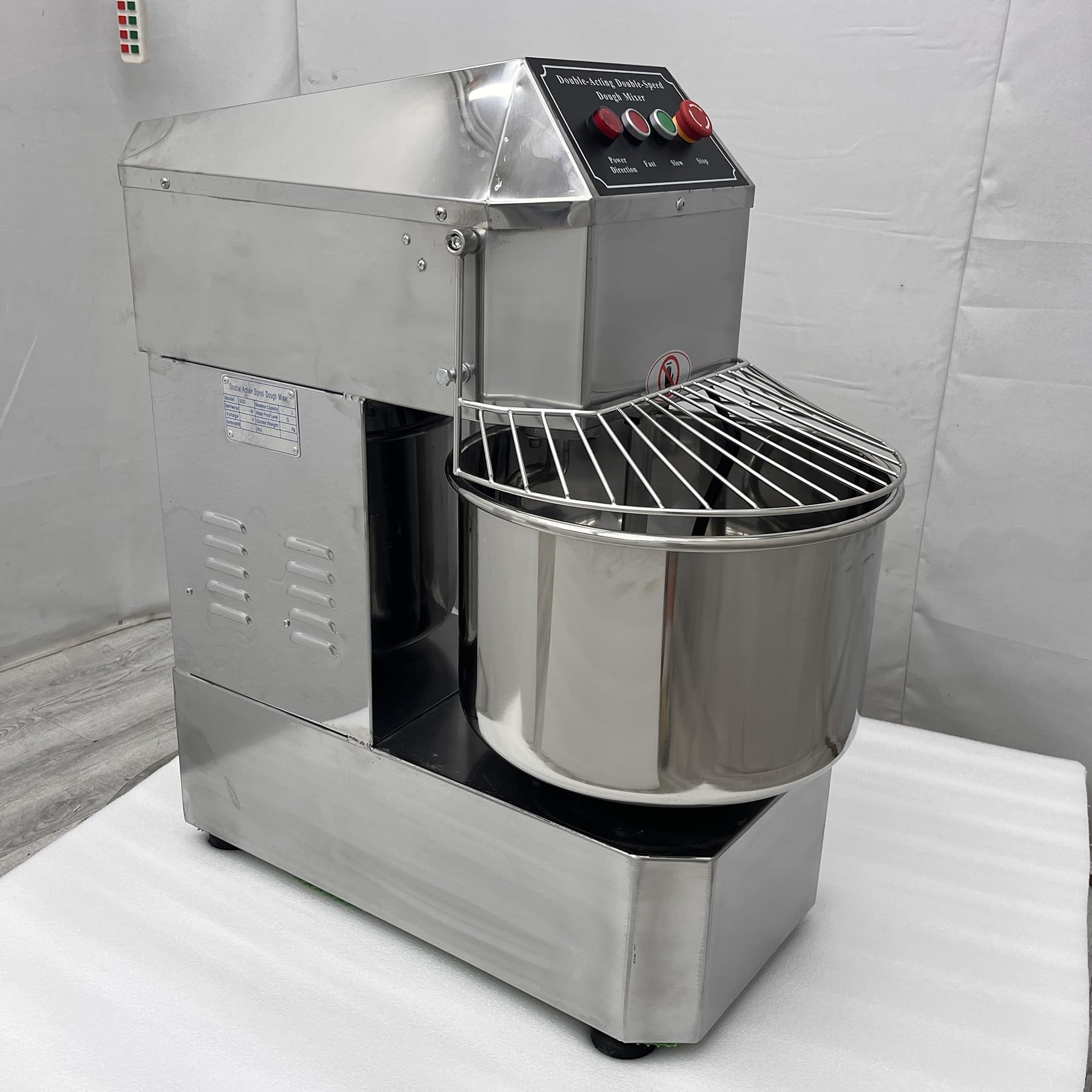 INTSUPERMAI 30L Commercial Dough Mixer - 110V Electric Food Mixer with Dual Speed & Spiral Mixing for Bakeries, Restaurants, Pizzerias - Perfect for Pizza Dough, Bread, Pastry & Cookie Making