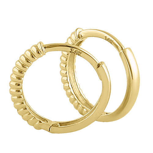 14K Solid Yellow Gold Rope Hoop Earrings for Women - Classic Dainty Everyday Jewelry - Perfect for Gifts, Parties & Special Occasions