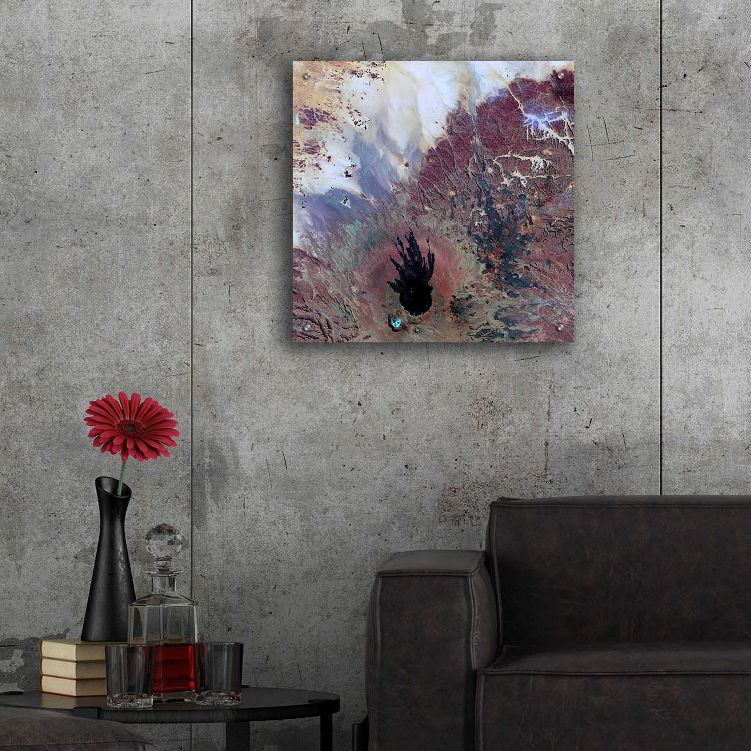 Epic 'Earth as Art: The Watcher' Acrylic Glass Wall Art - 24x24 Inches Modern Home Decor for Living Room, Bedroom & Office