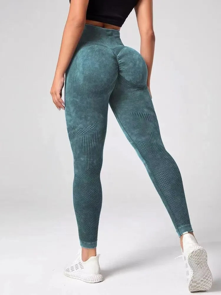 Women's Seamless High Waist Yoga Pants - Bubble Butt Push Up Scrunch Leggings for Gym & Fitness - Comfortable Workout Tights for Running, Yoga & Lounge Wear