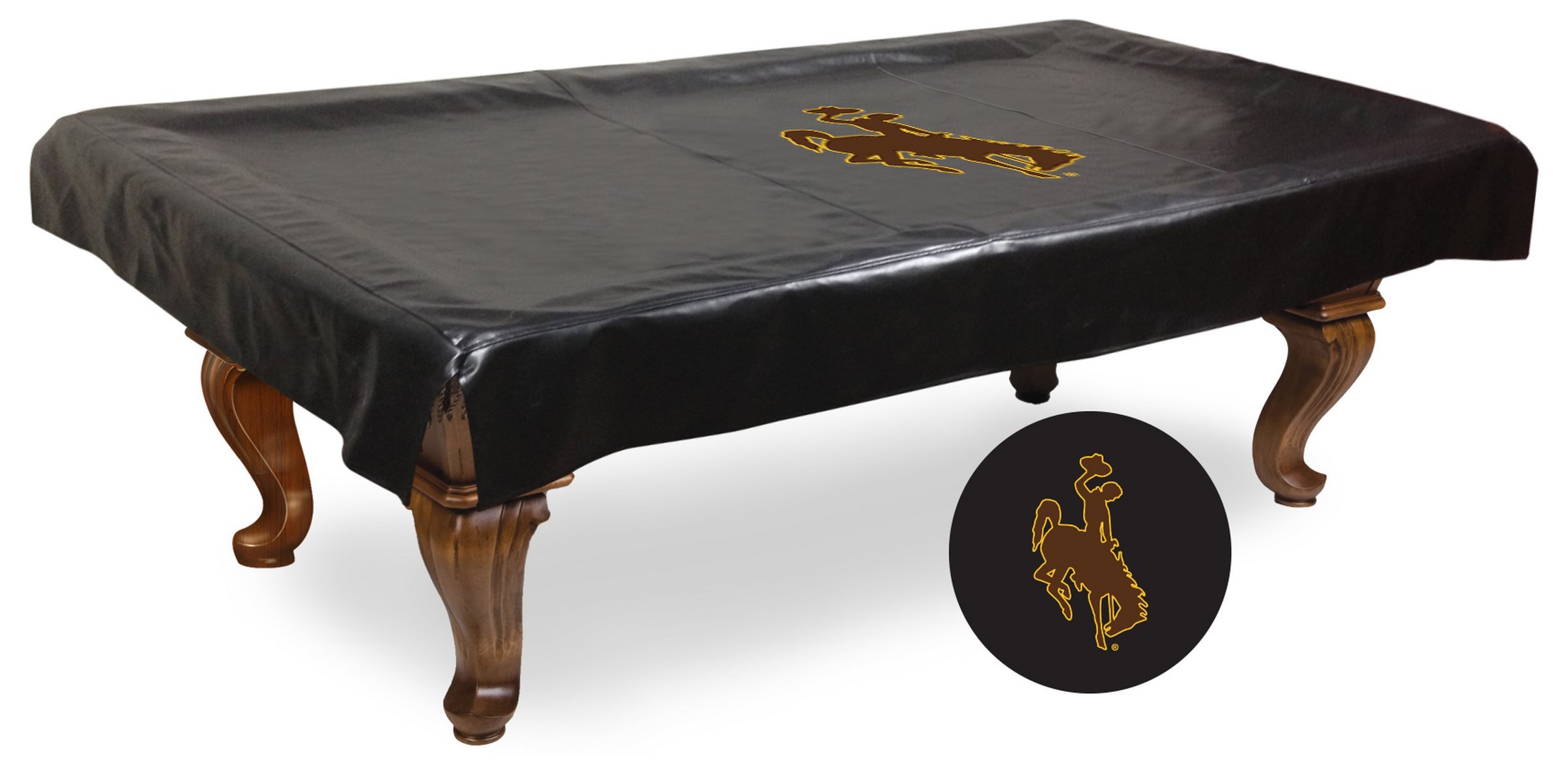NCAA Wyoming Cowboys Billiard Table Cover - Officially Licensed Pool Table Protector for Game Room, Sports Bar & Home Decor
