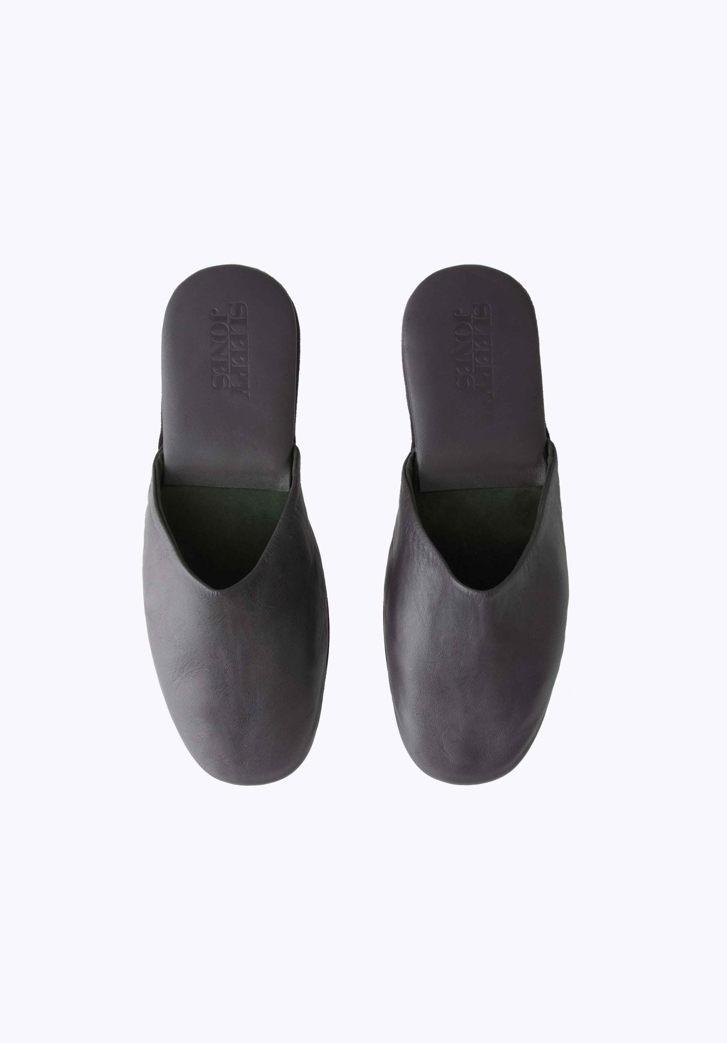 Premium Durham Travel Slippers - Genuine Ink Leather Comfort Shoes for Men & Women | Perfect for Airplane, Hotel & Home Relaxation