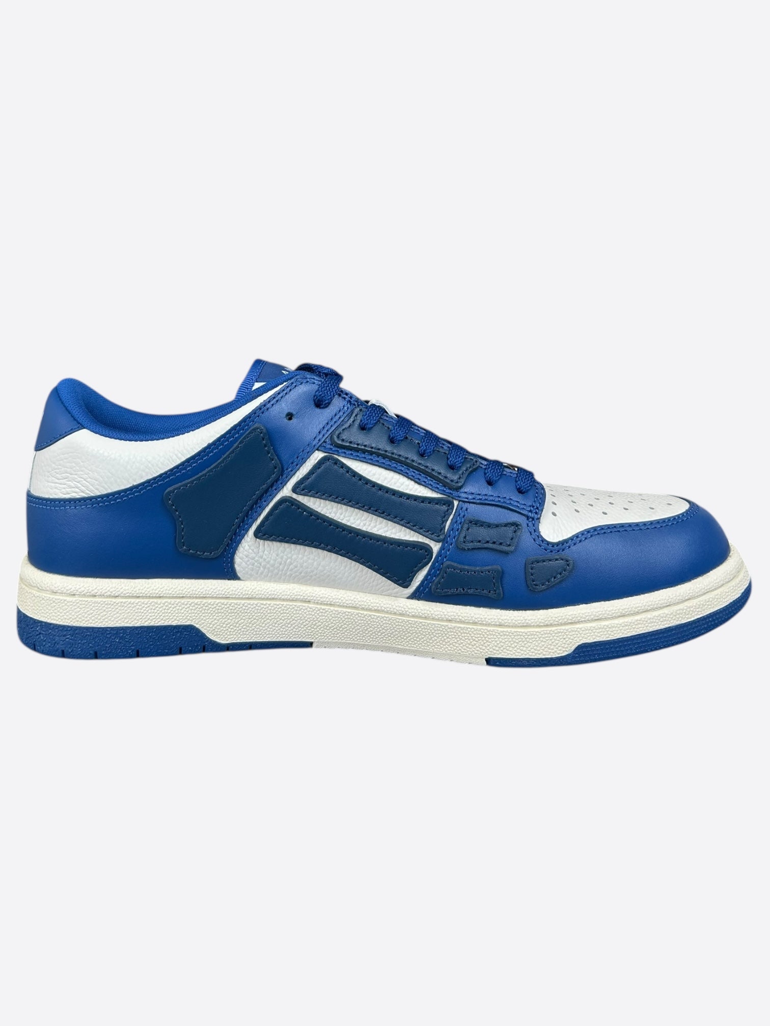 Amiri Blue & White Skeleton Low Top Sneakers for Men - Stylish Casual Streetwear Shoes for Everyday Wear & Outfits