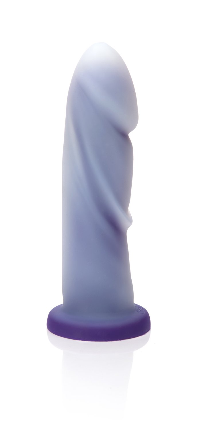 Tantus Cush O2 Dual Density Silicone Dildo - Ultra-Premium Body-Safe Vibrator for G-Spot & P-Spot Stimulation | Harness Compatible Sex Toy for Men, Women & LGBTQ | Anal & Vaginal Use | Matte Twilight Finish | Perfect for Solo Play & Couples Intimacy