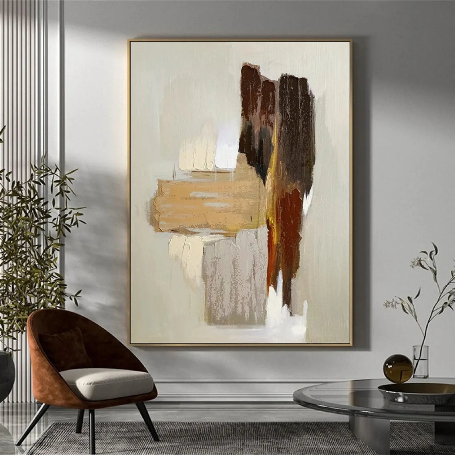 Abstract Painting #AB 197 - Modern Wall Art for Living Room, Bedroom & Office Decor | Handmade Canvas Artwork