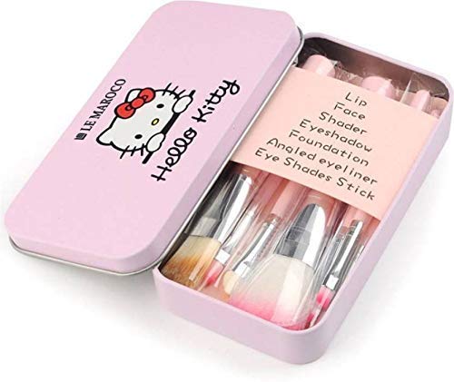 7-Piece Pink Lightweight Makeup Brush Set for Women & Girls with Storage Case - Perfect for Travel, Everyday Makeup & Professional Cosmetics Application