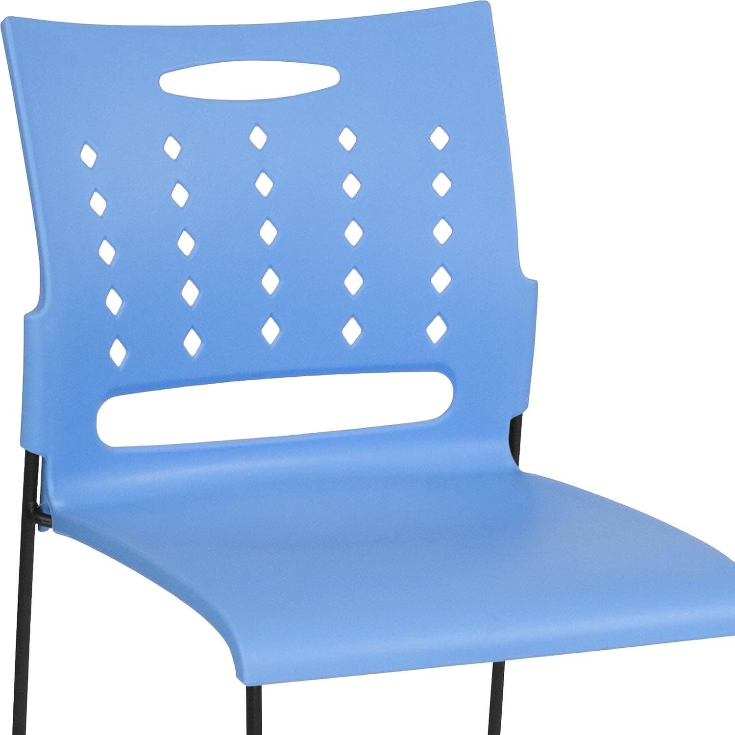 Flash Furniture 5-Pack HERCULES Series 881 lb. Capacity Blue Sled Base Stackable Chairs with Air-Vent Back - Perfect for Classrooms, Events & Office Use