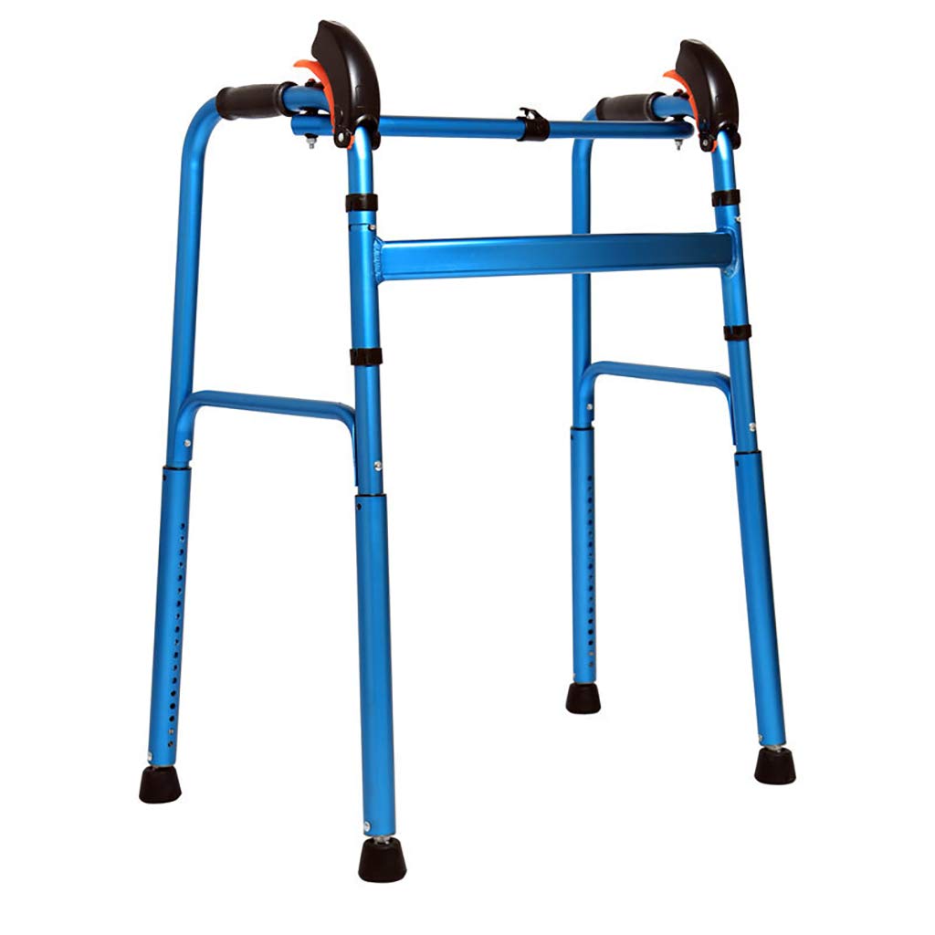 Lightweight Adjustable Aluminum Walking Frame Walker for Seniors - Automatic Height Adjustment, Elderly Mobility Aid for Home & Outdoor Use - Ideal for Patients & Disabled Users