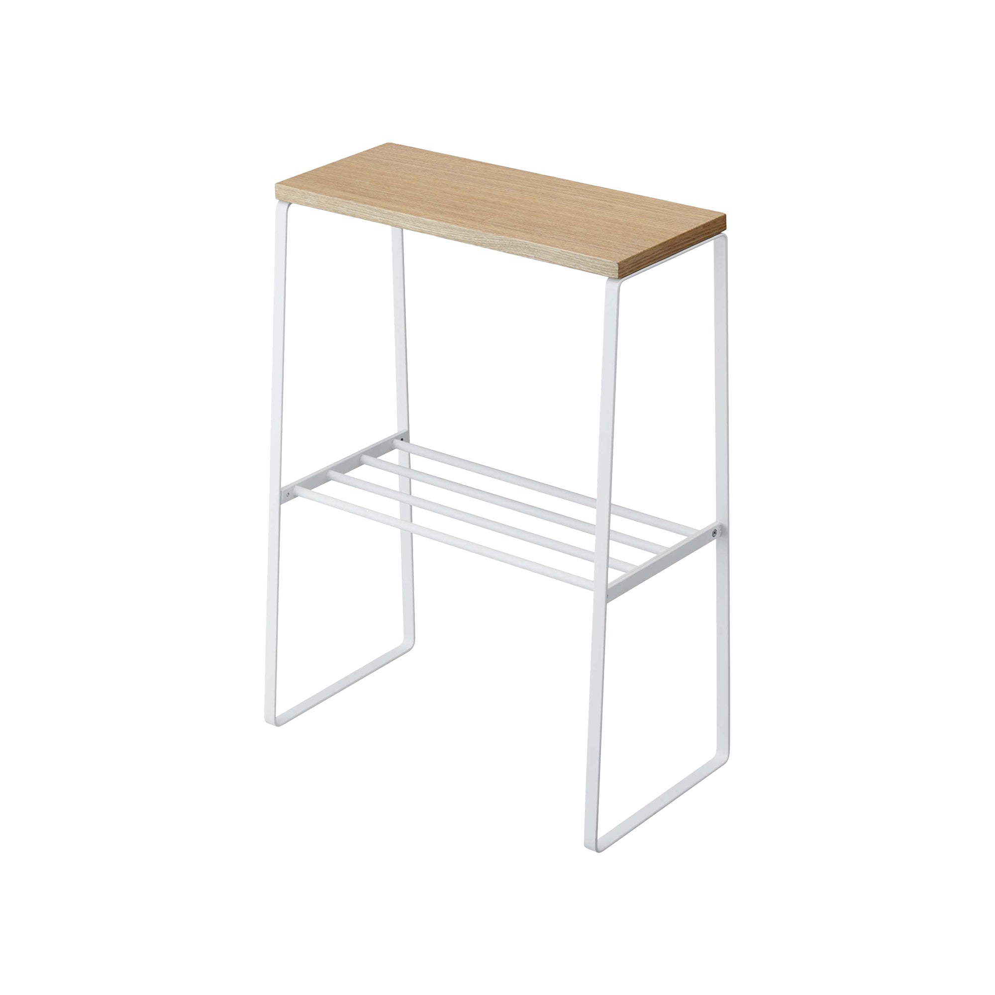 Modern End Table - 22 Inch Height - Sturdy Steel & Wood Construction - Perfect for Living Room, Bedroom, or Office Side Table