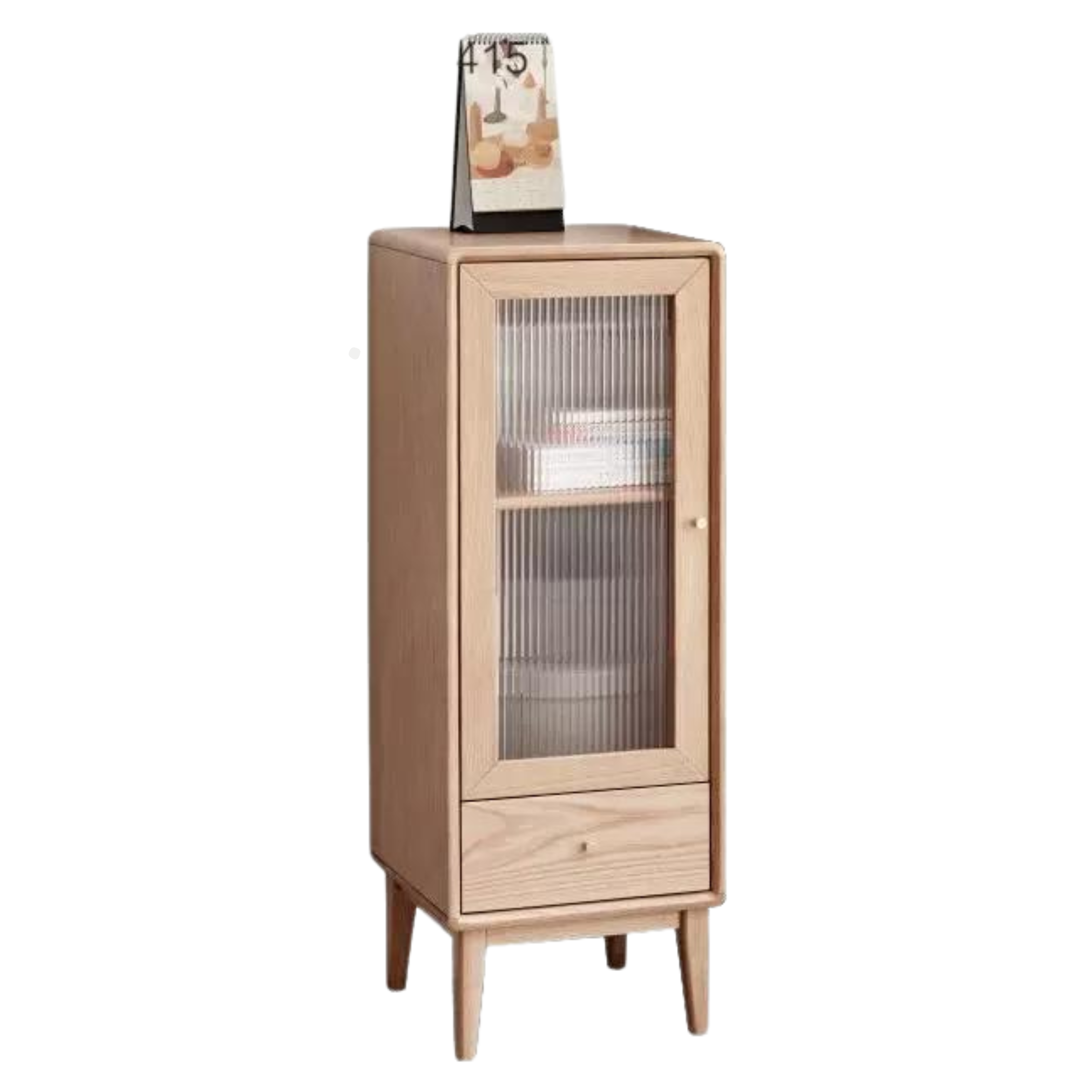 Solid Oak and Pine Wood Side Cabinet - Rustic Nightstand, Bedside Table, or Entryway Storage - Perfect for Bedroom, Living Room, or Hallway
