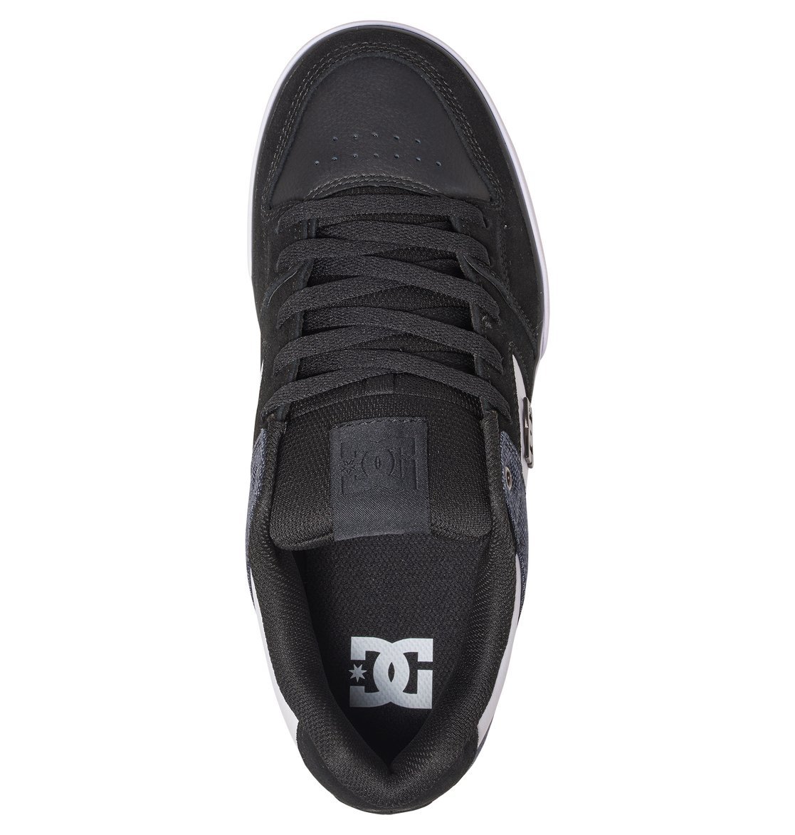 DC Shoes Pure Trainers - White & Black Men's Sneakers | UK 7 | Lightweight Comfortable Gym Shoes for Running & Workouts
