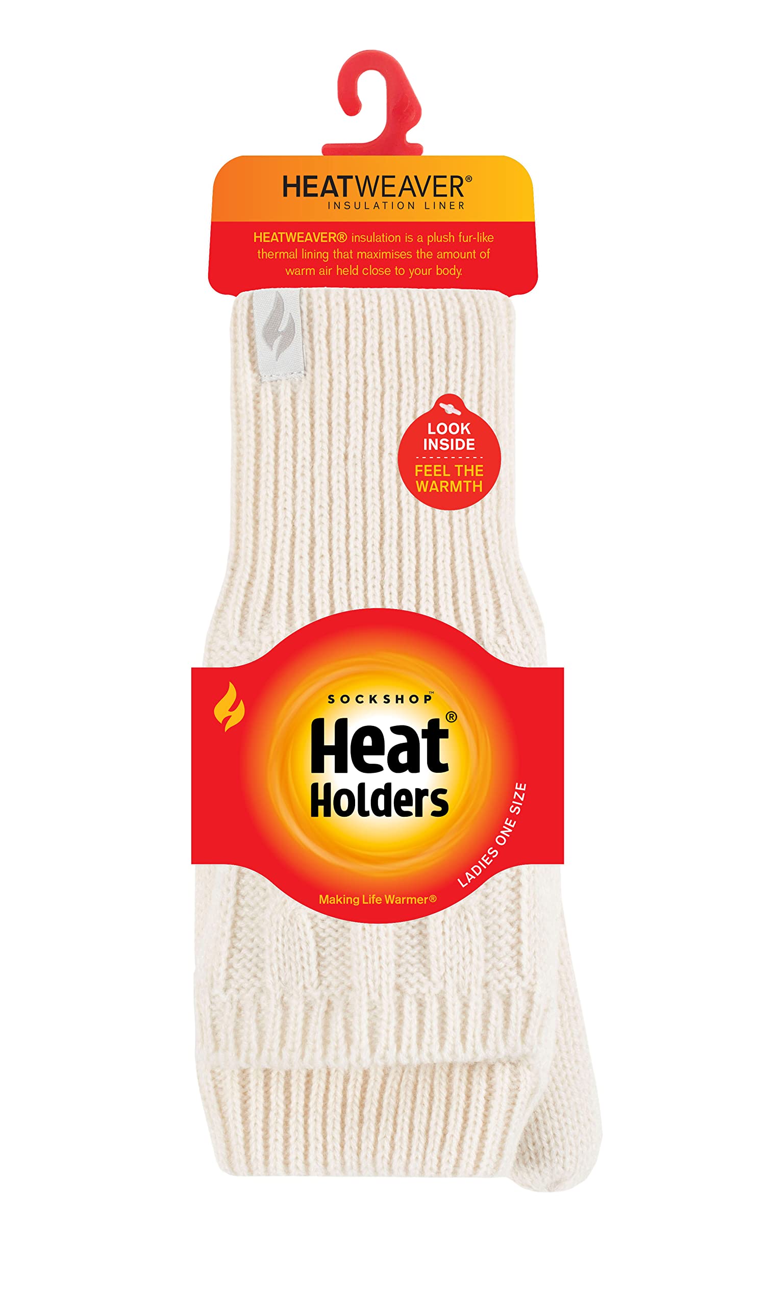 Heat Holders SockShop Women's Ash Gray Cable Knit Convertible Fingerless Gloves & Mittens - 1 Pair - Warm Winter Accessories for Outdoor Activities, Hiking & Cold Weather