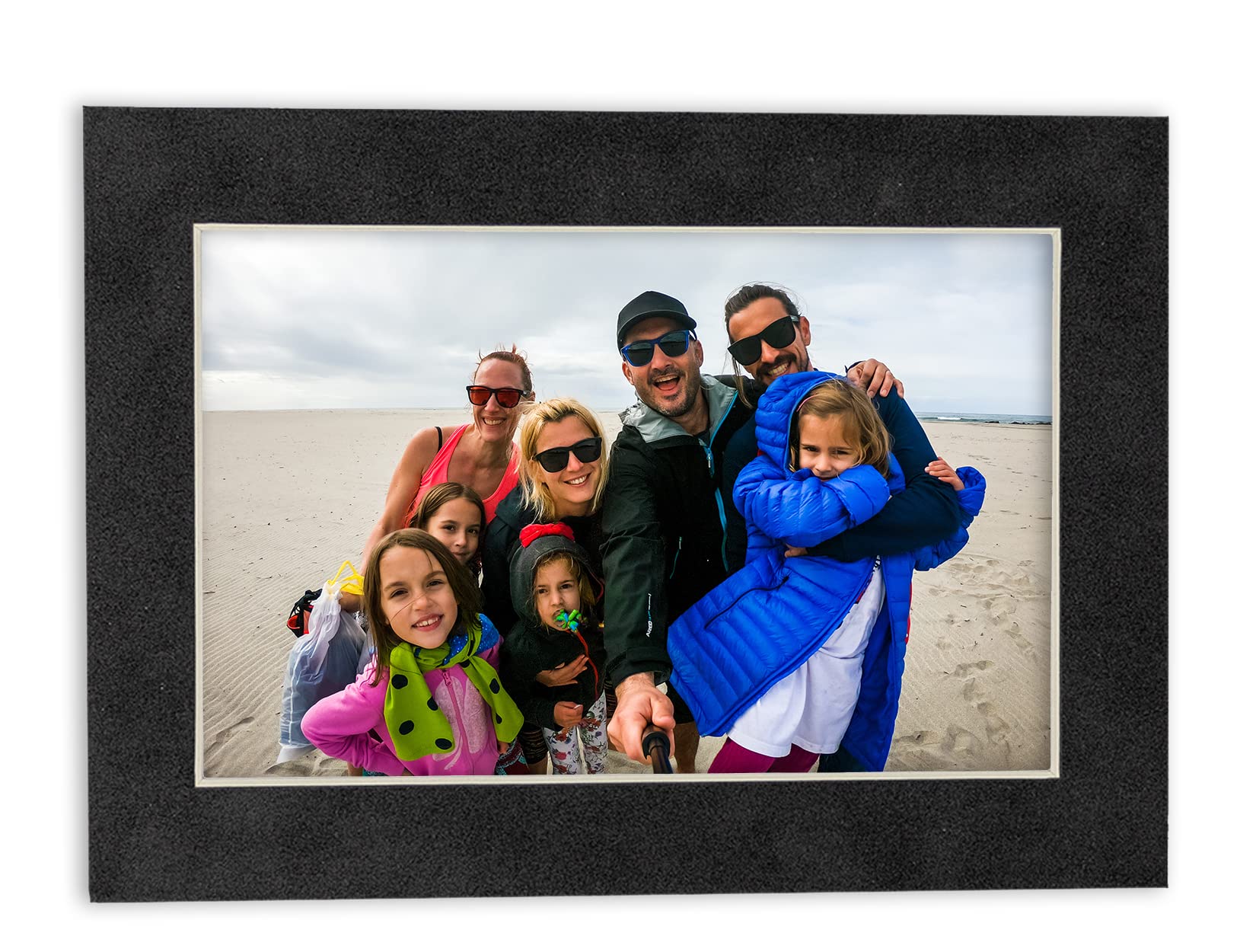 12x36 Acid-Free Dark Grey Suede Bevel Cut Mat Board for 10x30 Photos - 4-Ply Thickness with Backing Board & Self-Seal Crystal Clear Photo Bag - Perfect for Picture Framing, Art Displays, and Professional Photography Presentations
