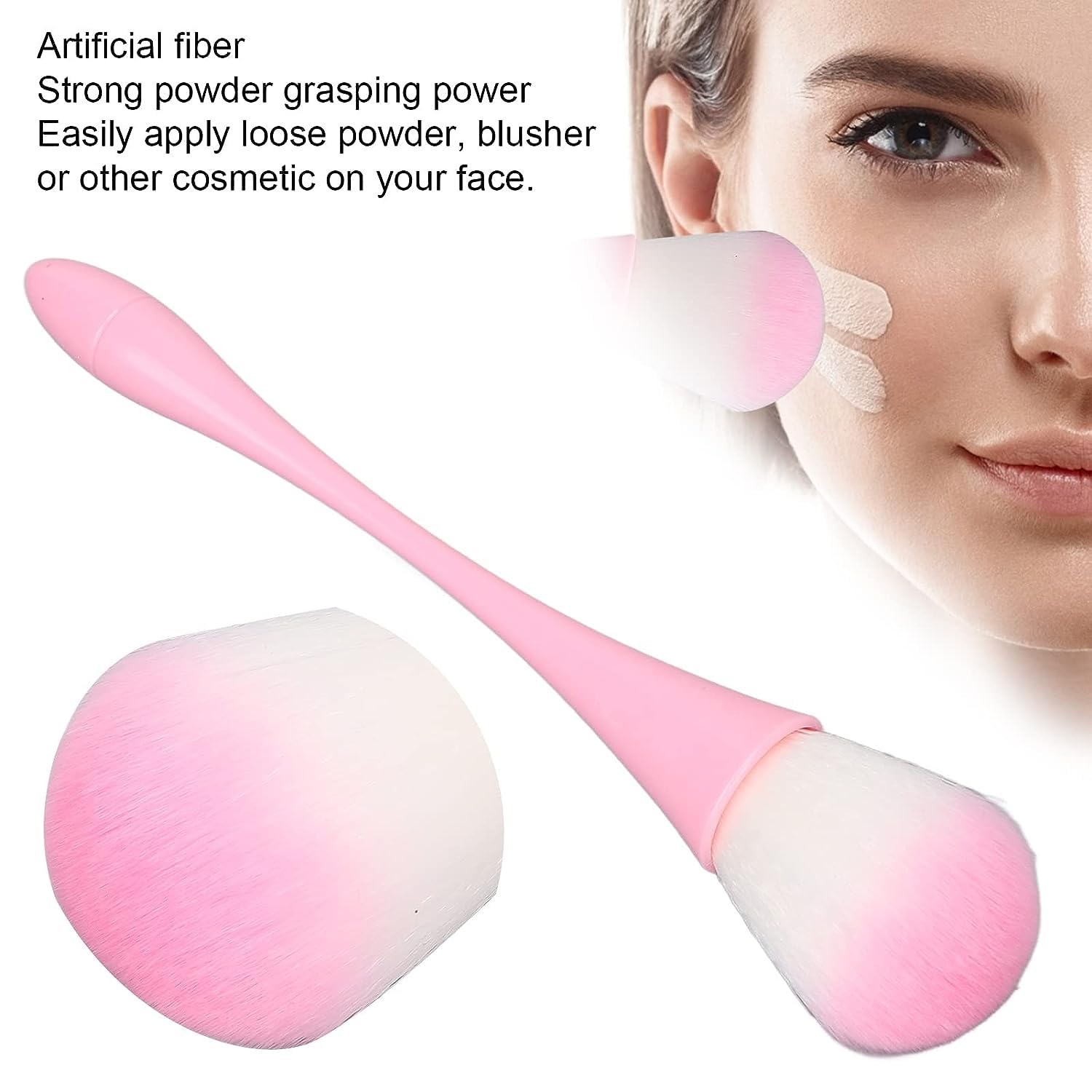 Soft Oval Toothbrush for Makeup Blending & Dust Removal - 2 Pack for Foundation & Powder