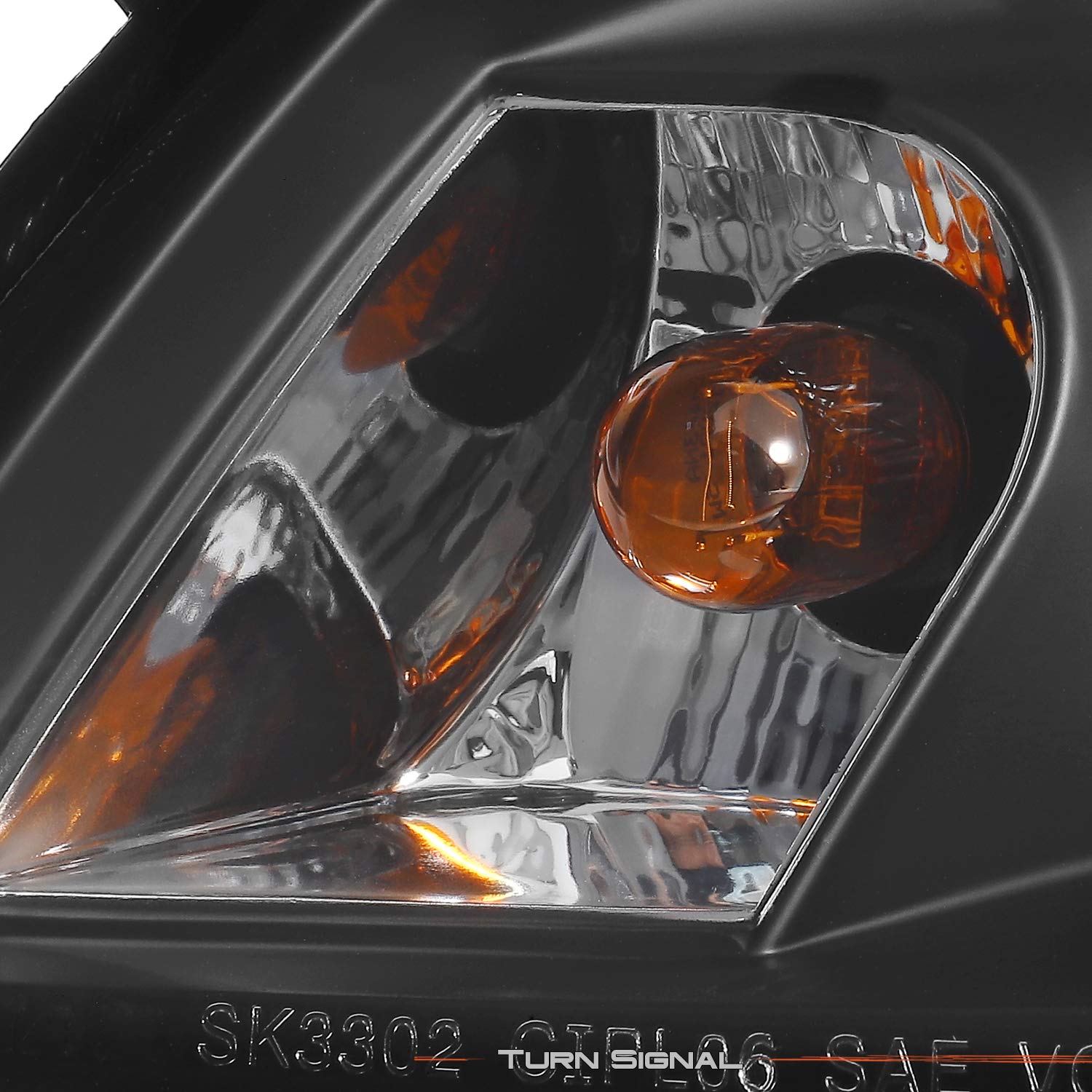 AKKON Replacement Headlights for Chevy Impala & Monte Carlo - Black Bezel Halo Ring Projector Headlamps (Left/Right Pair) - Upgrade Your Night Driving Safety & Style