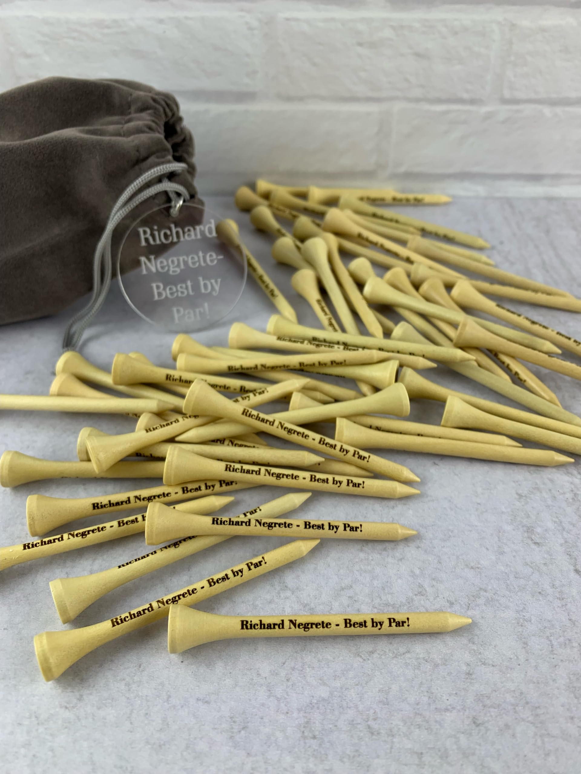 Custom Personalized Golf Tees - Unique Golf Gifts for Men, Dad & Golfers - Perfect for Birthdays, Father's Day & Tournaments - Durable Wooden Golf Tees for Driving Range & Course Play