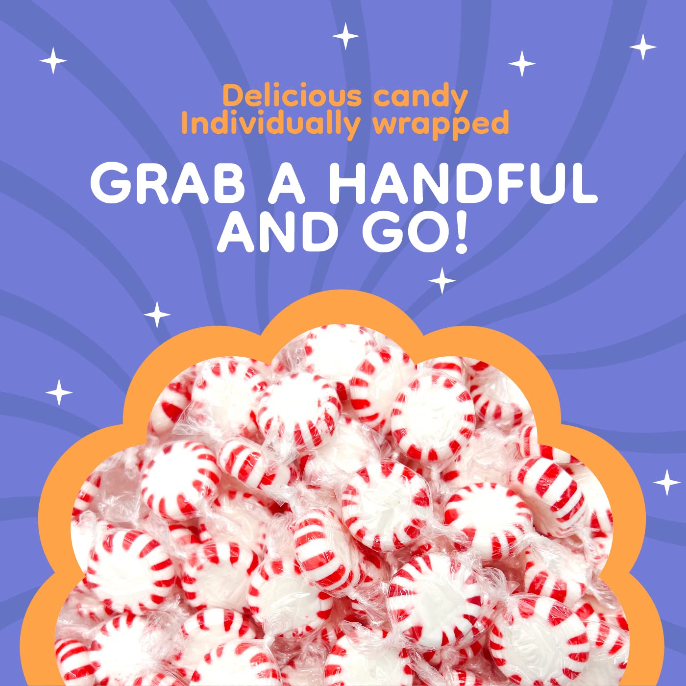 Starlight Peppermint Mints Hard Candy - 2 Pound Bulk Bag (Approx. 150 Count) | Refreshing Breath Mints for Office, Travel & After Meals
