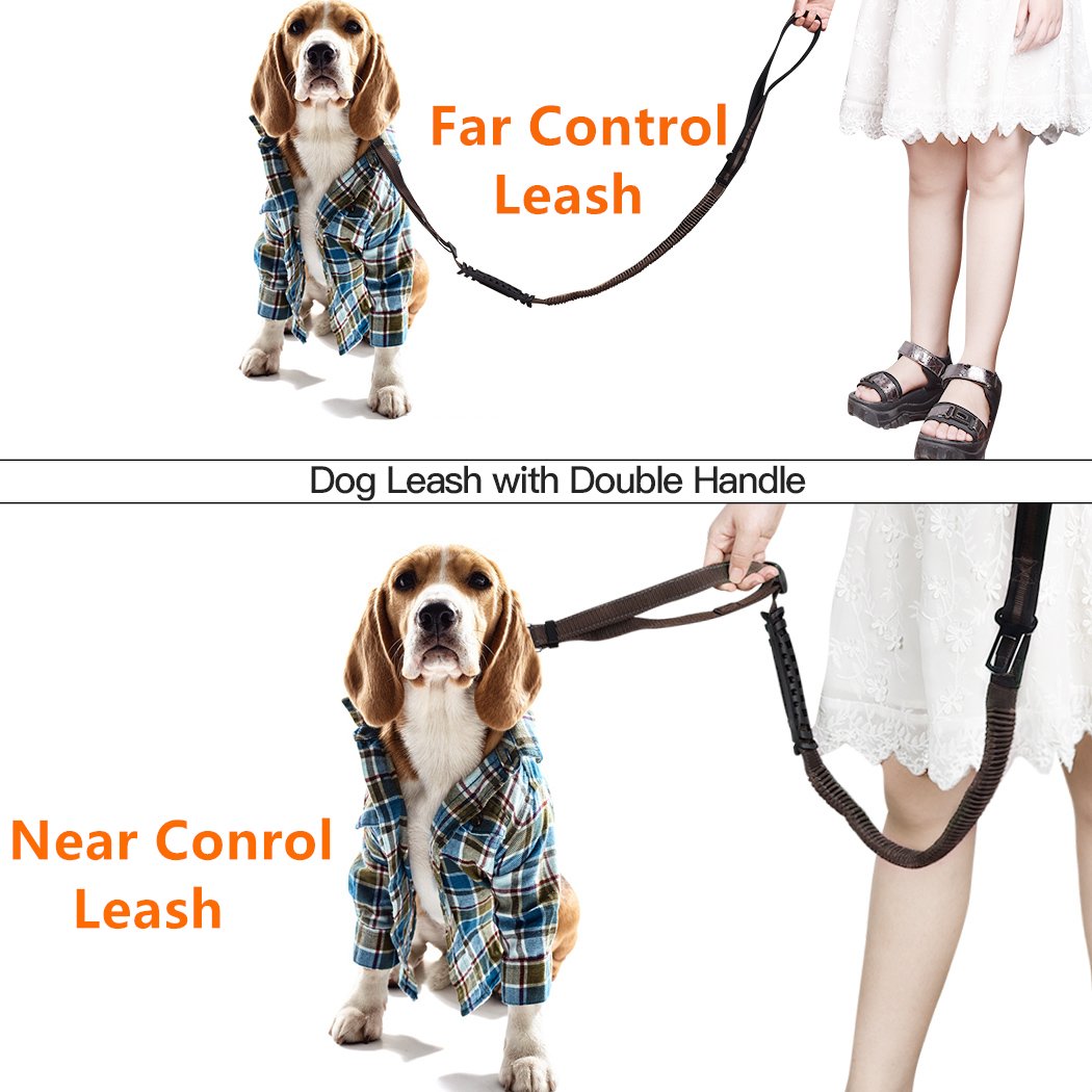Dog Seat Belt for Car Safety - Heavy Duty Dog Leash with Double Handle & Reflective Strips for Large Dogs - Training, Walking, Running - Perfect for Road Trips, Daily Commutes & Outdoor Adventures