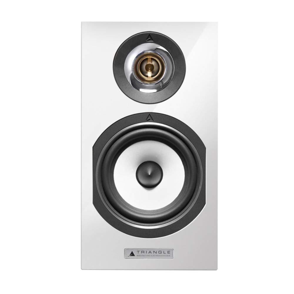 Triangle Esprit Titus Ez Hi-Fi Bookshelf Speakers - Premium White High Gloss Finish (Pair) | Perfect for Home Theater, Music Listening & Audiophile Setups