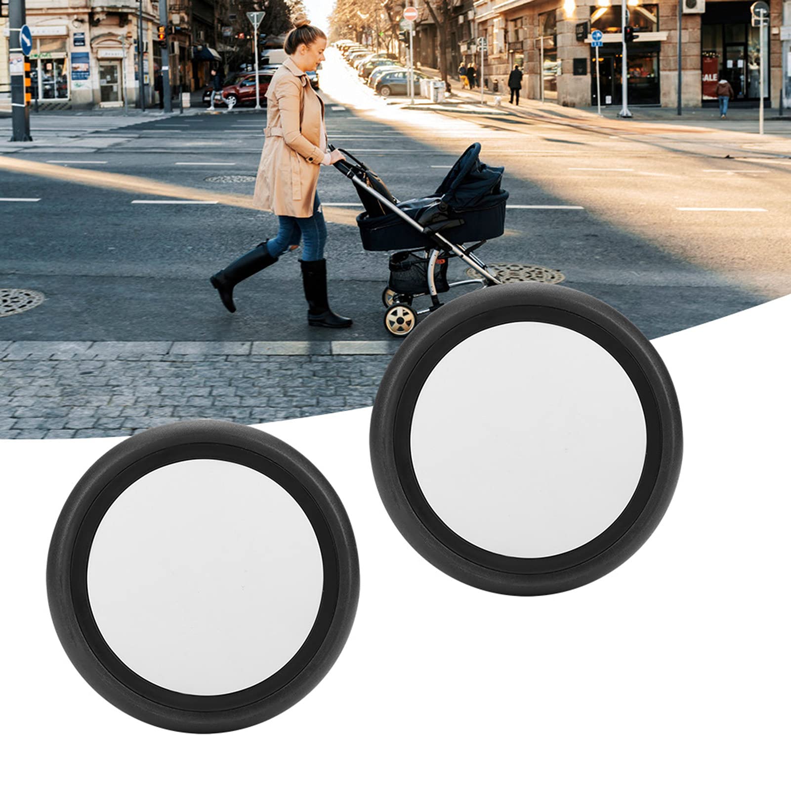 Yoya/Vovo Stroller Replacement Rear Wheels - Durable Kids Carriage Wheel Accessories with Tools (Perfect for Smooth Strolling in Parks, Malls & Neighborhood Walks)