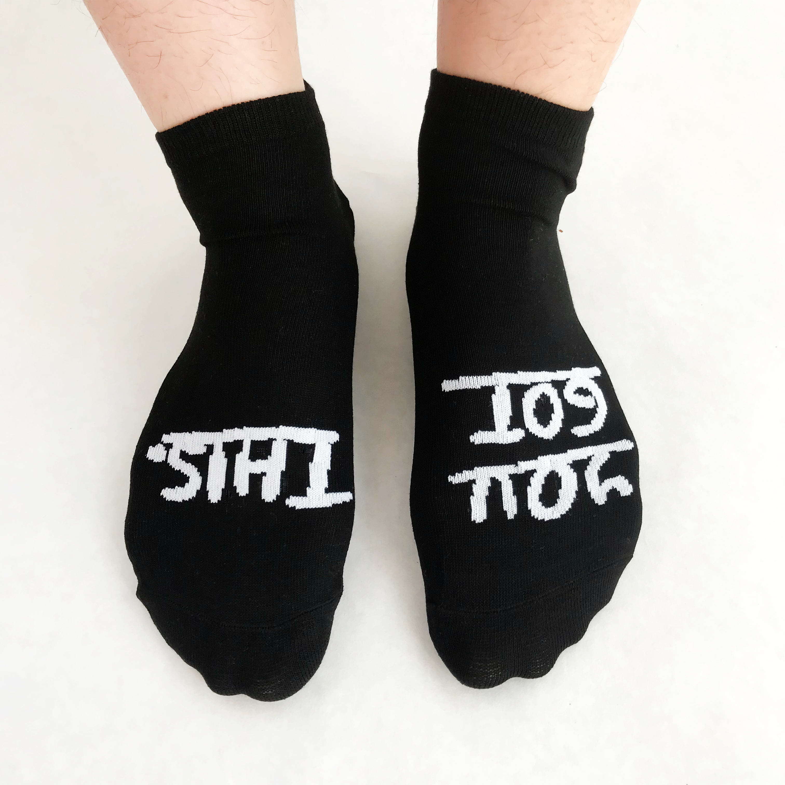 You Got This Motivational Socks - Black Inspirational Athletic Socks for Running, Workouts & Daily Wear - Comfortable & Durable Performance Socks