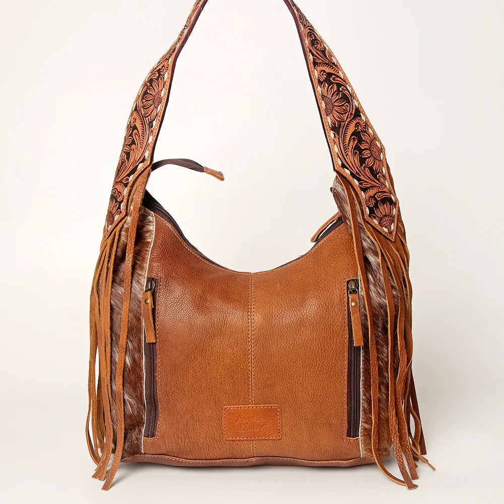 American Darling Conceal Carry Shoulder Bag for Women - Premium Brown Leather Hidden Holster Purse | Perfect for Everyday Use, Travel & Concealed Carry