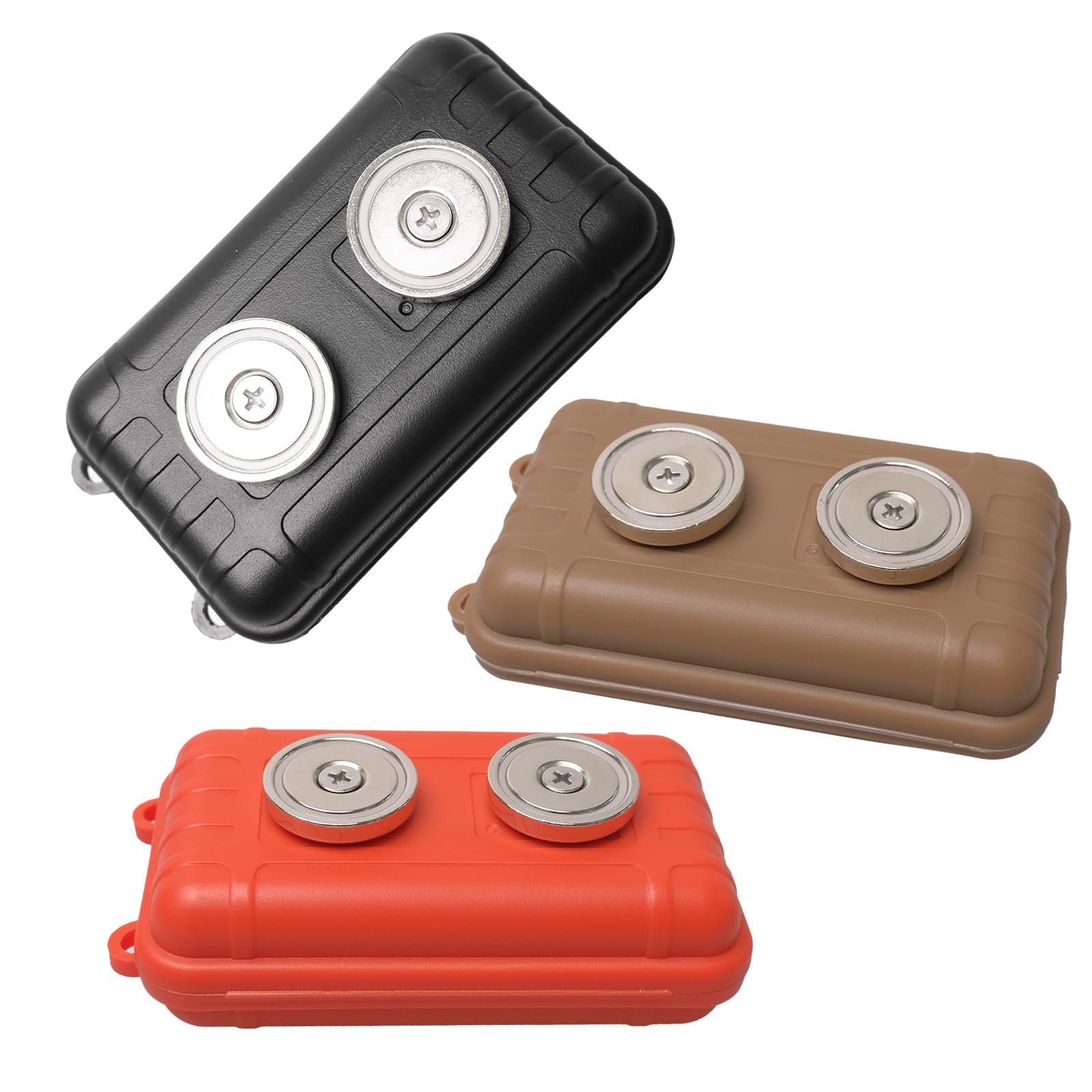 3 Pack Waterproof Magnetic Key Holder - Under Car Hidden Key Box for Indoor & Outdoor Use - Secure Key Storage for Home, Garage, Car, RV, and Travel