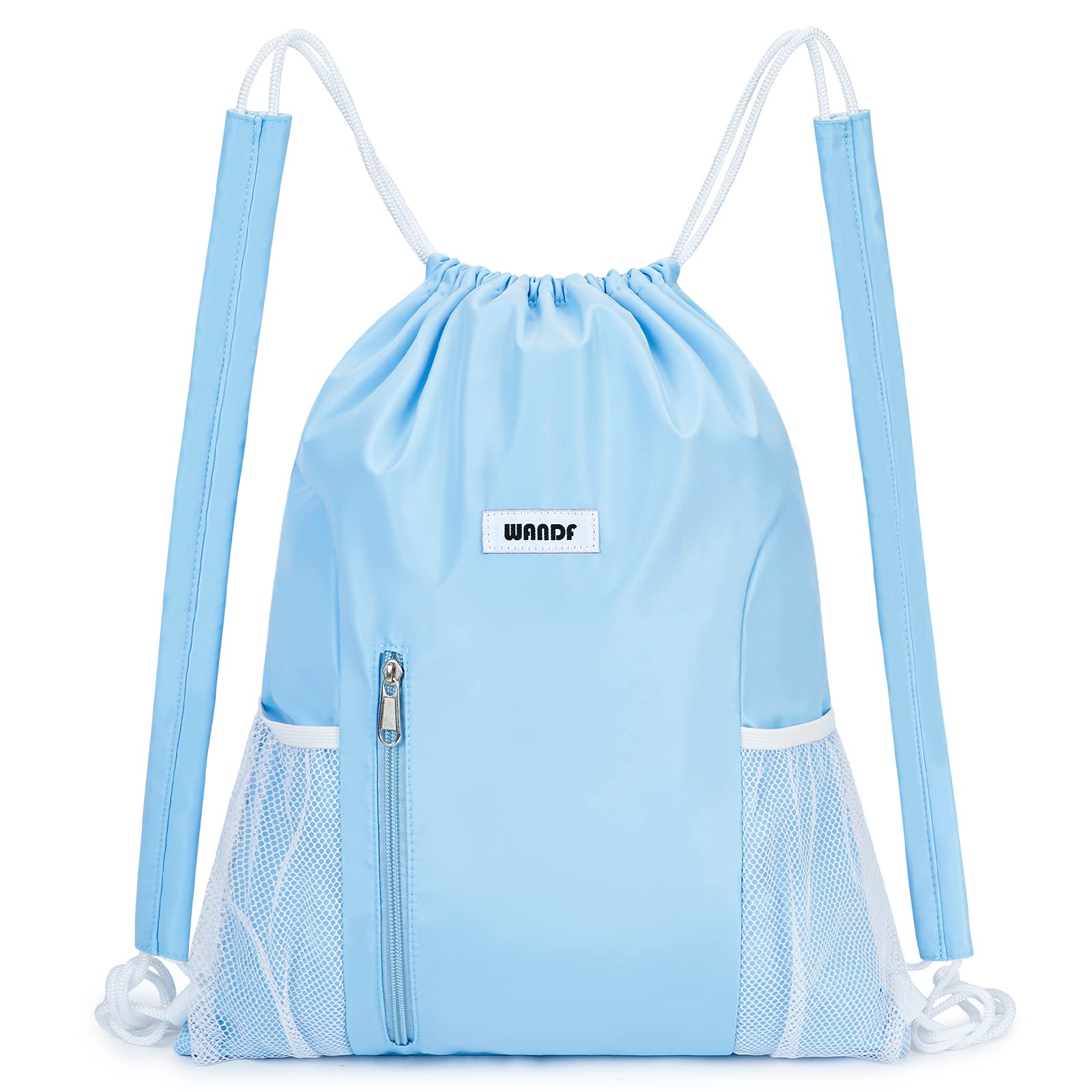WANDF Drawstring Backpack with Shoulder Pad - Gym & Sports Bag for Men & Women - Perfect for Workouts & Travel