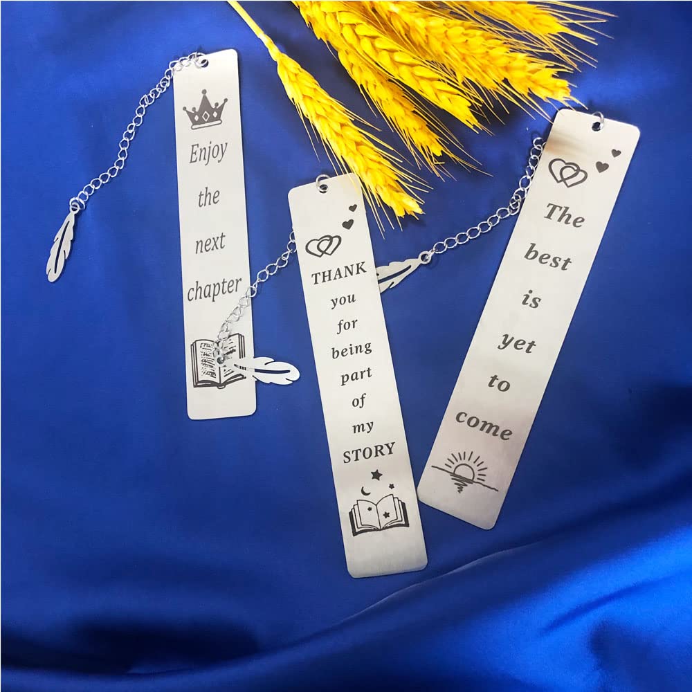 Personalized Metal Bookmarks for Women - Unique Birthday, Christmas & Retirement Gifts for Book Lovers, Students & Teachers - Thank You for Being... Thoughtful Page Markers & Stocking Stuffers for Friends - Perfect for Reading, Book Clubs & Gift-Giving Occasions