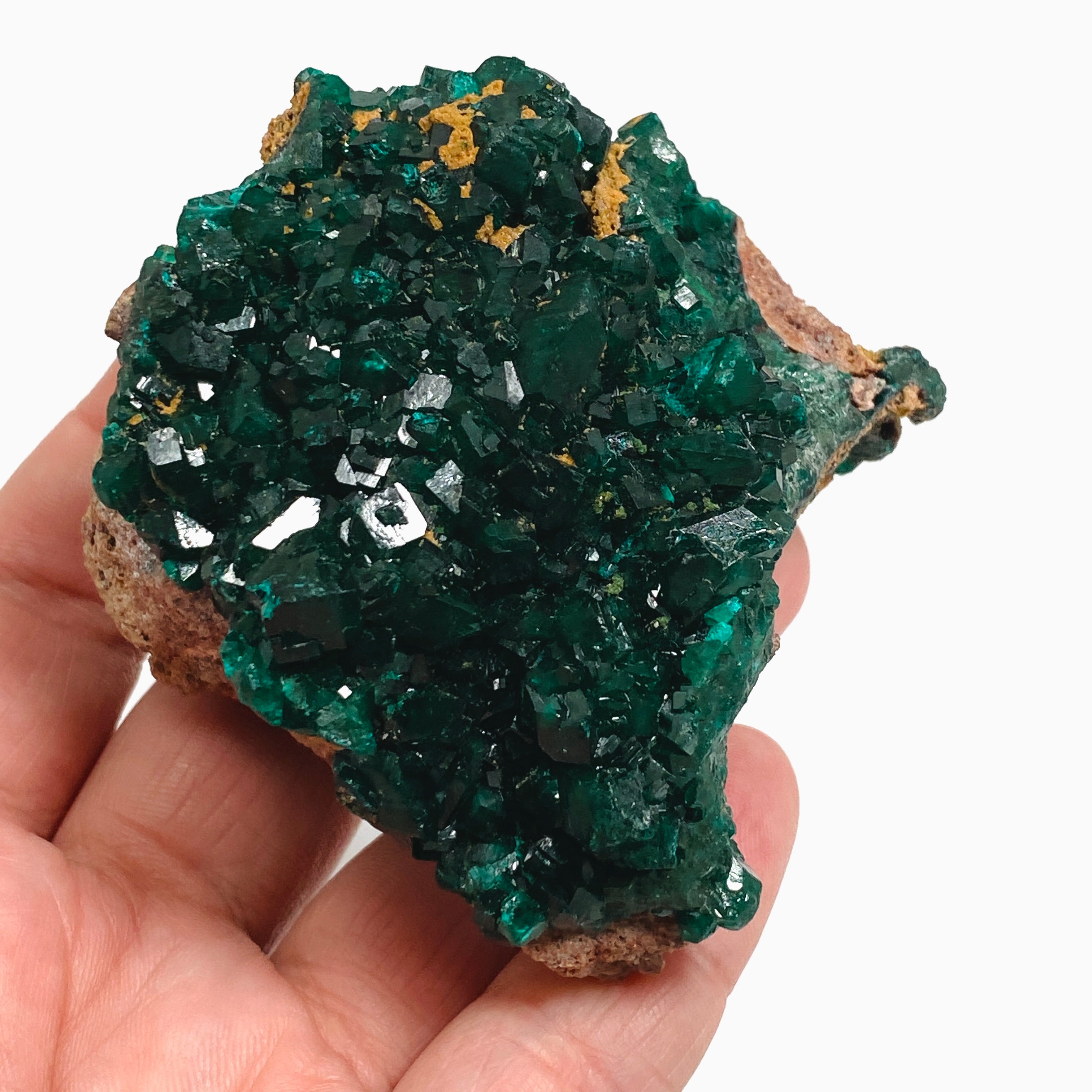 Natural Dioptase Crystal Specimen from Congo - Rare Mineral Collection (CR3744) | Healing Crystals, Meditation & Home Decor