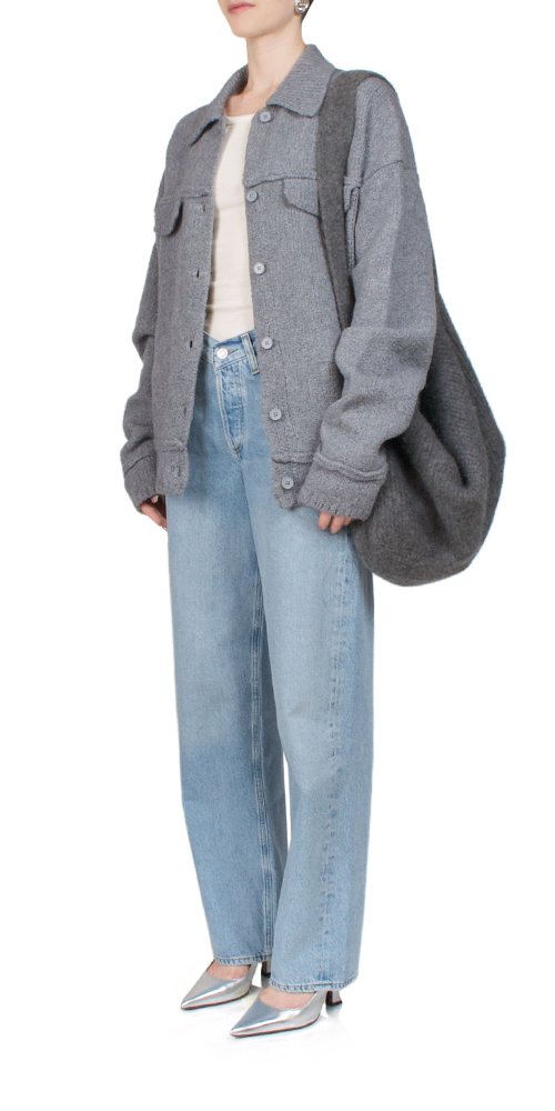 Cozy Button Up Knit Jacket for Women - Stone Color | Soft Winter Cardigan | Perfect for Office, Casual Outings & Date Nights