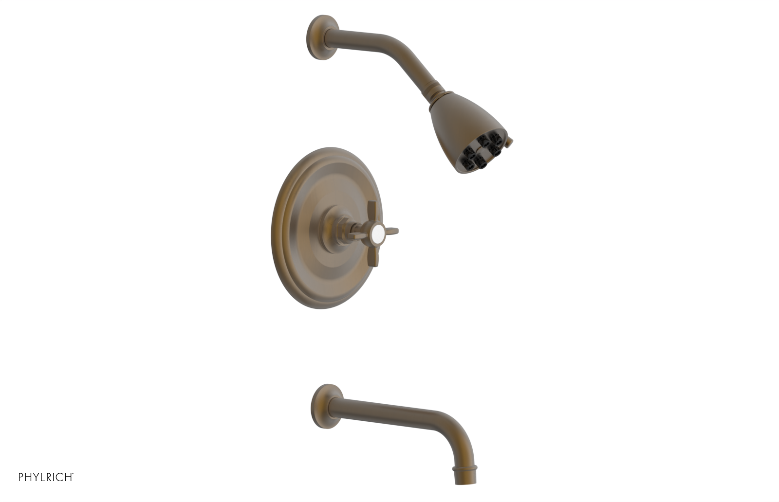 Jamestown Pressure Balance Tub & Shower Faucet Set with Cross Handle - Model 165-26 | Perfect for Bathroom Renovation & Modern Home Upgrade